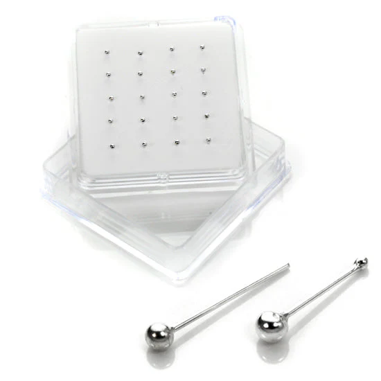 20 Pack Sterling Silver Nose Studs
