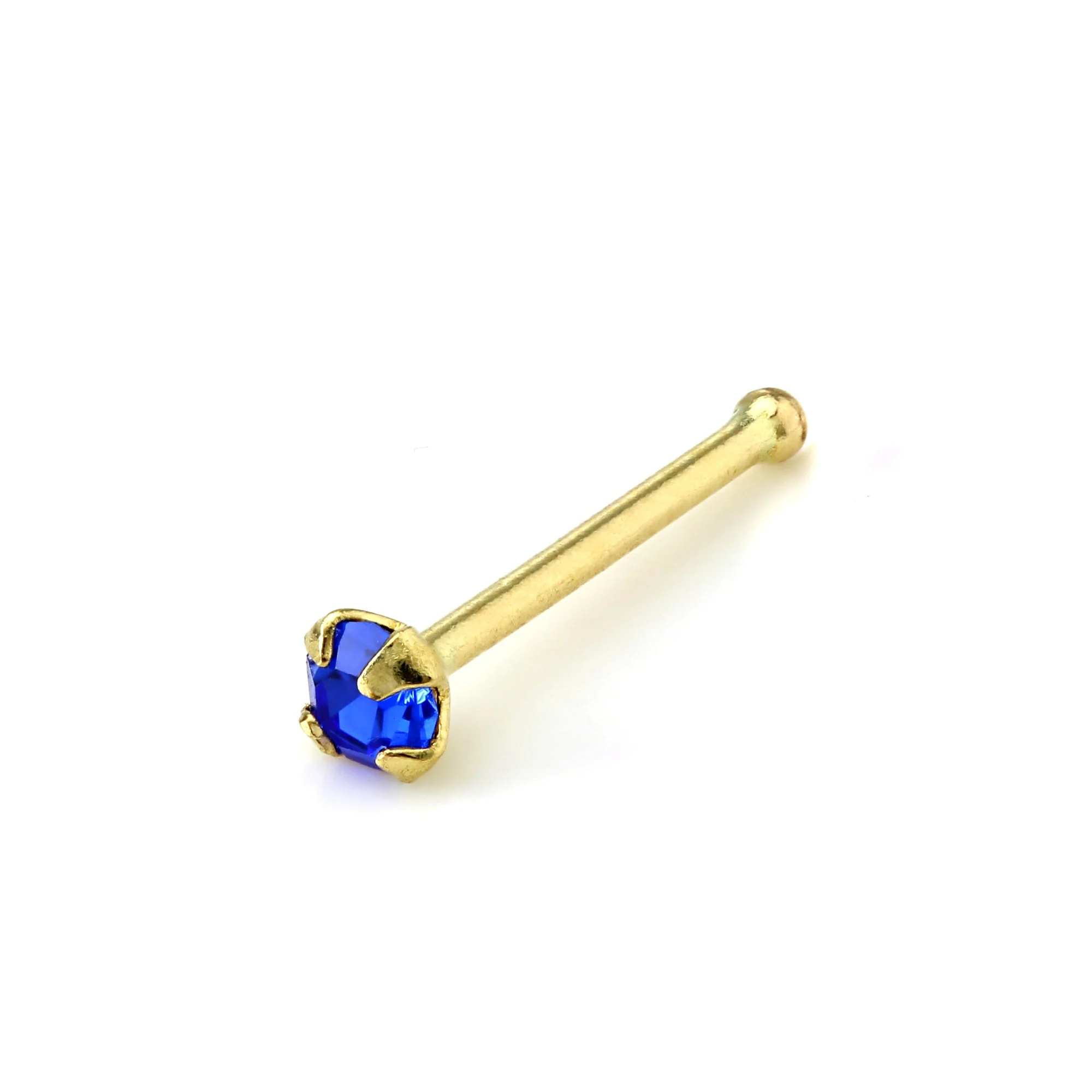 9ct Gold & 1.5mm CZ Crystal Prong Set Ball End Nose Pin - Image 8