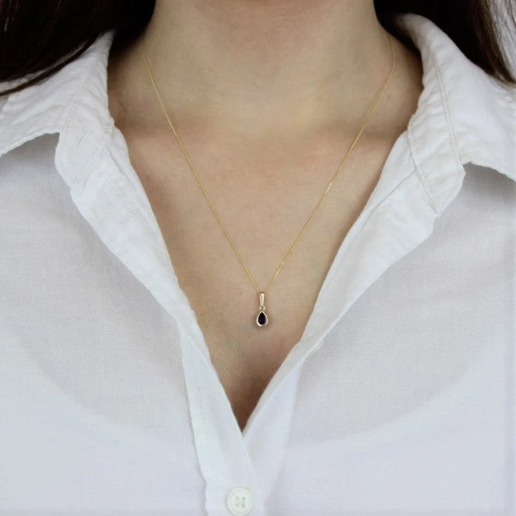 9ct Gold Amethyst Gemstone February Birthstone Pendant - Image 2
