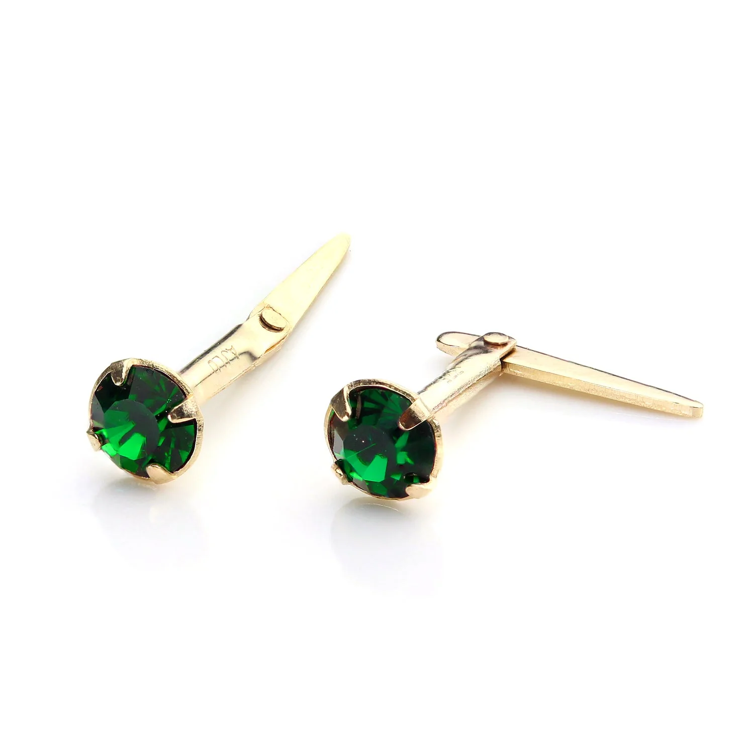 9ct Gold Andralok Stud Earrings with 3mm Crystal - Image 16