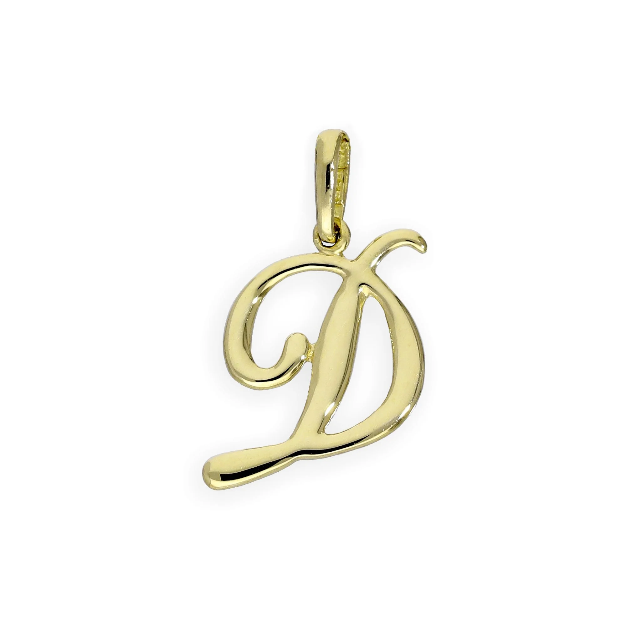 9ct Gold Fancy Calligraphy Script Letter Charms A - Z - Image 25