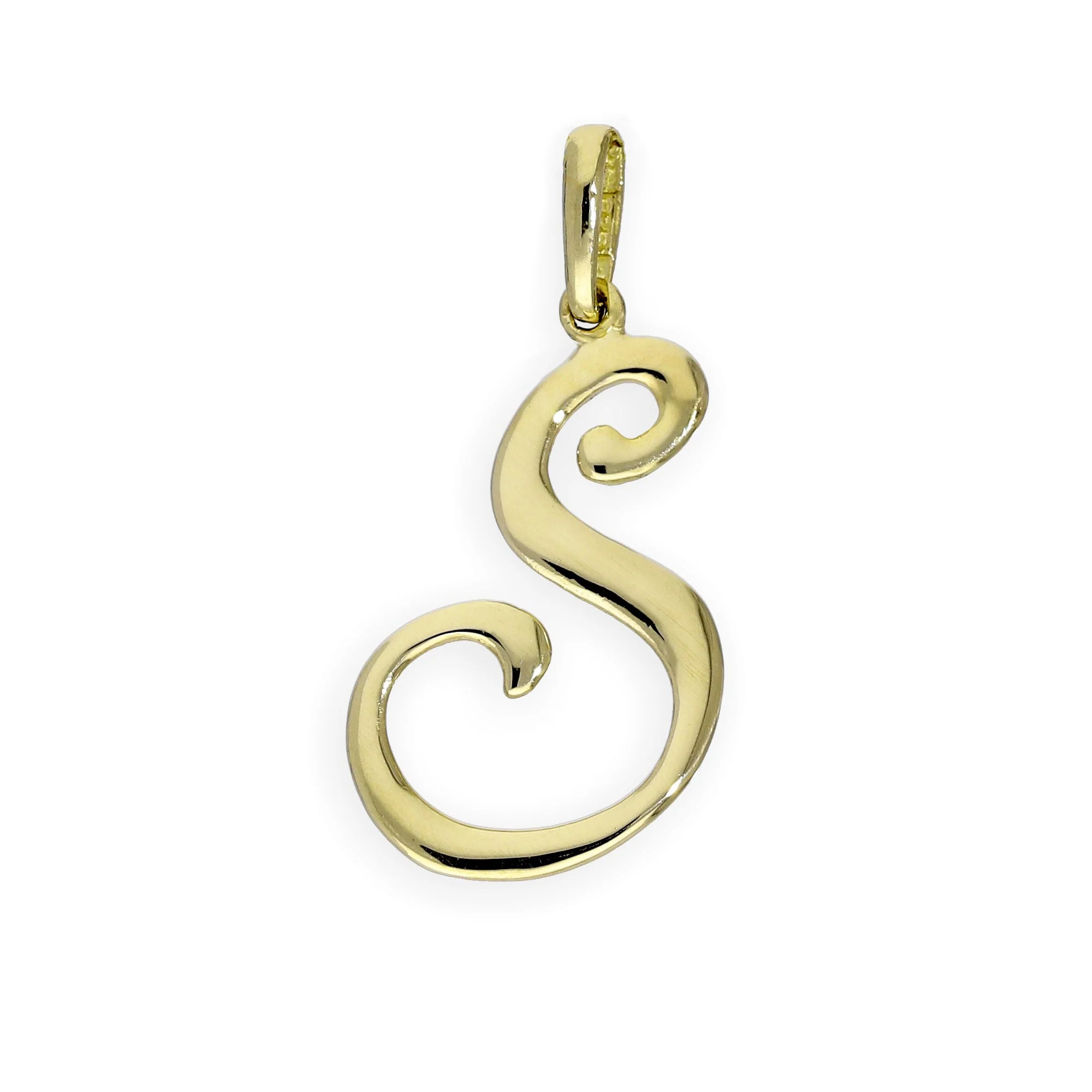 9ct Gold Fancy Calligraphy Script Letter Charms A - Z - Image 5