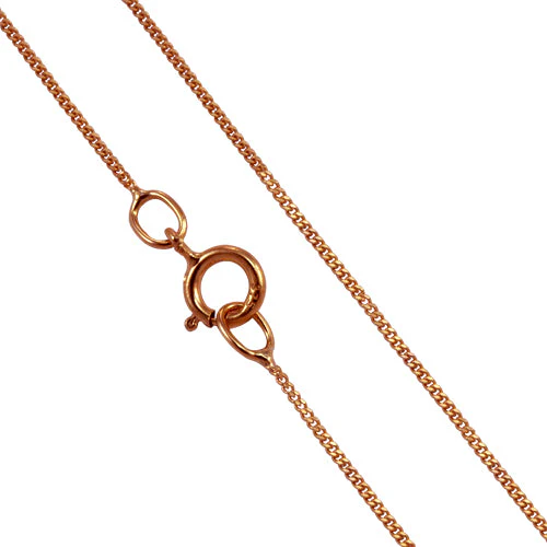 9ct Rose Gold Diamond Cut Curb Chain 16 - 20 Inches - Image 2