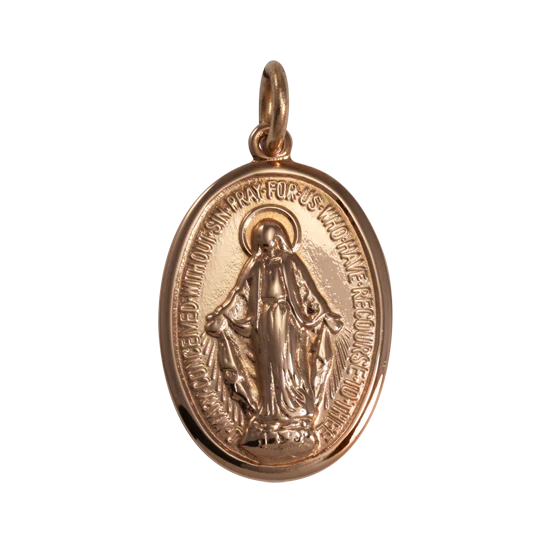 9ct Rose Gold Medal of the Immaculate Conception