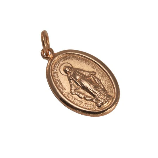 9ct Rose Gold Miraculous Medal - Image 3