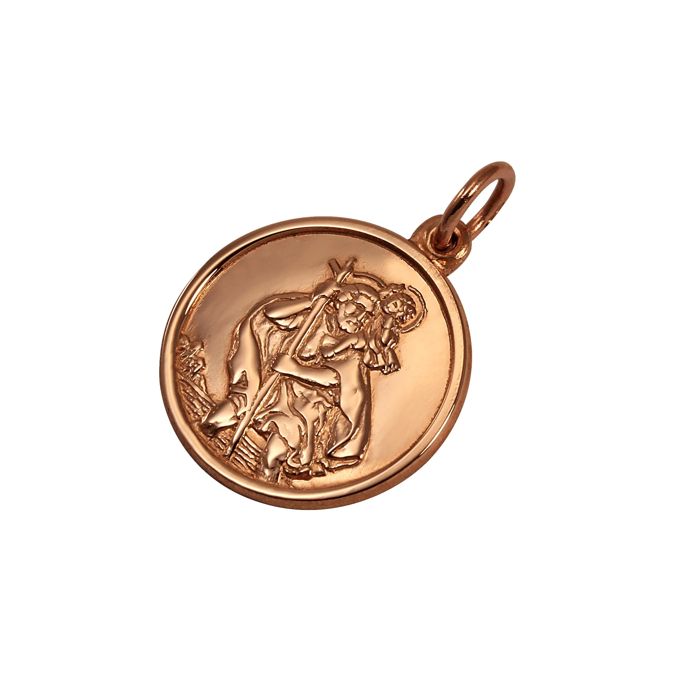 9ct Rose Gold St Christopher Pendant - Image 3
