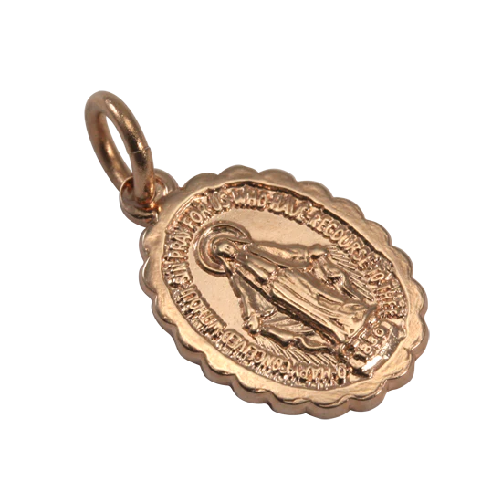 9ct Rose Gold St Mary Pendant - Image 3