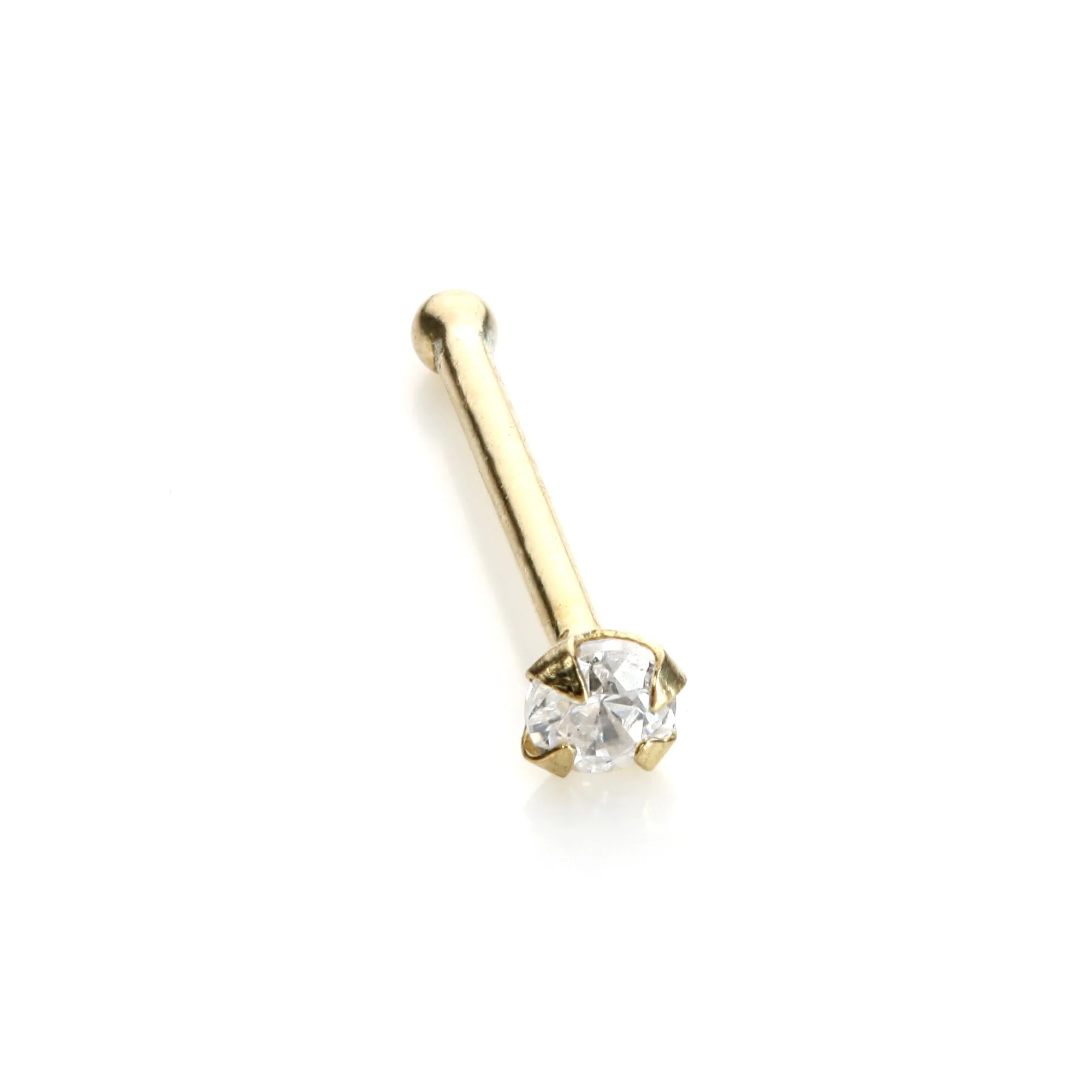 9ct Yellow Gold CZ Nose Stud - Image 6