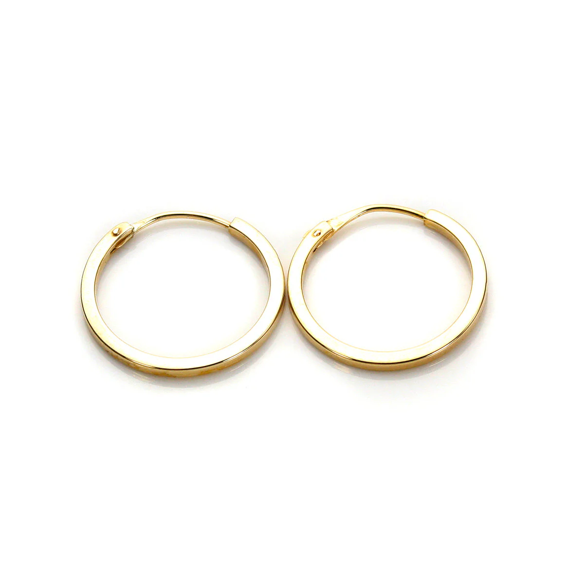 9ct Yellow Gold Hoop Earrings - Image 3
