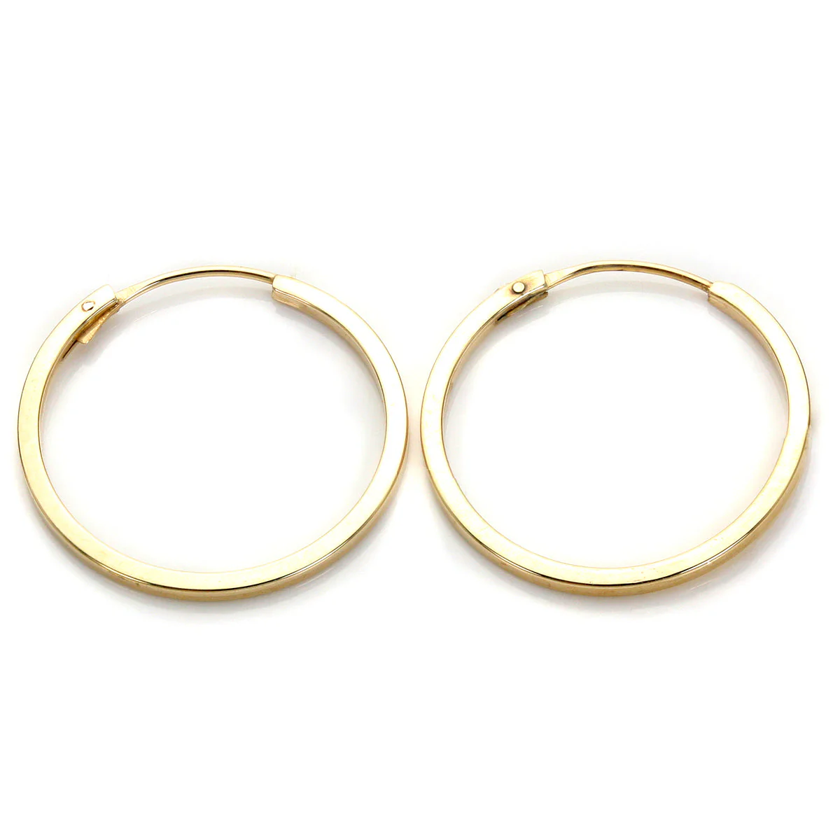 9ct Yellow Gold Hoop Earrings - Image 5