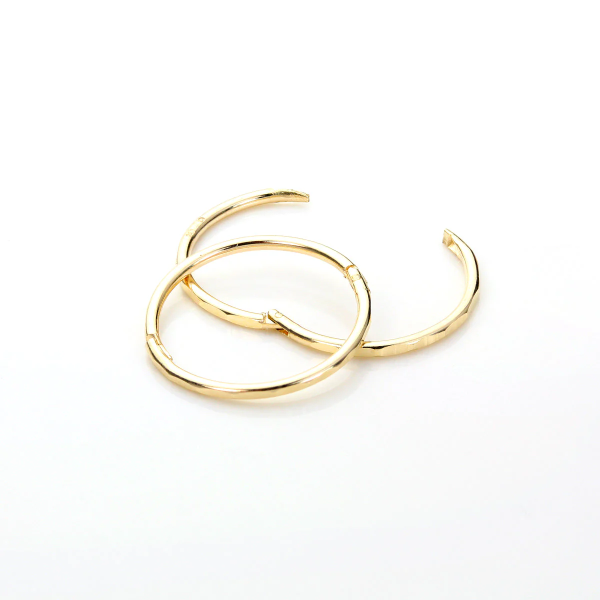9ct Yellow Gold Hoop Earrings - Image 5