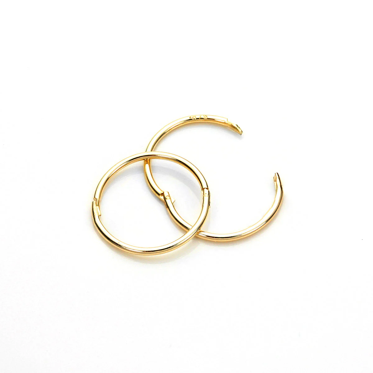 9ct Yellow Gold Hoop Earrings - Image 6