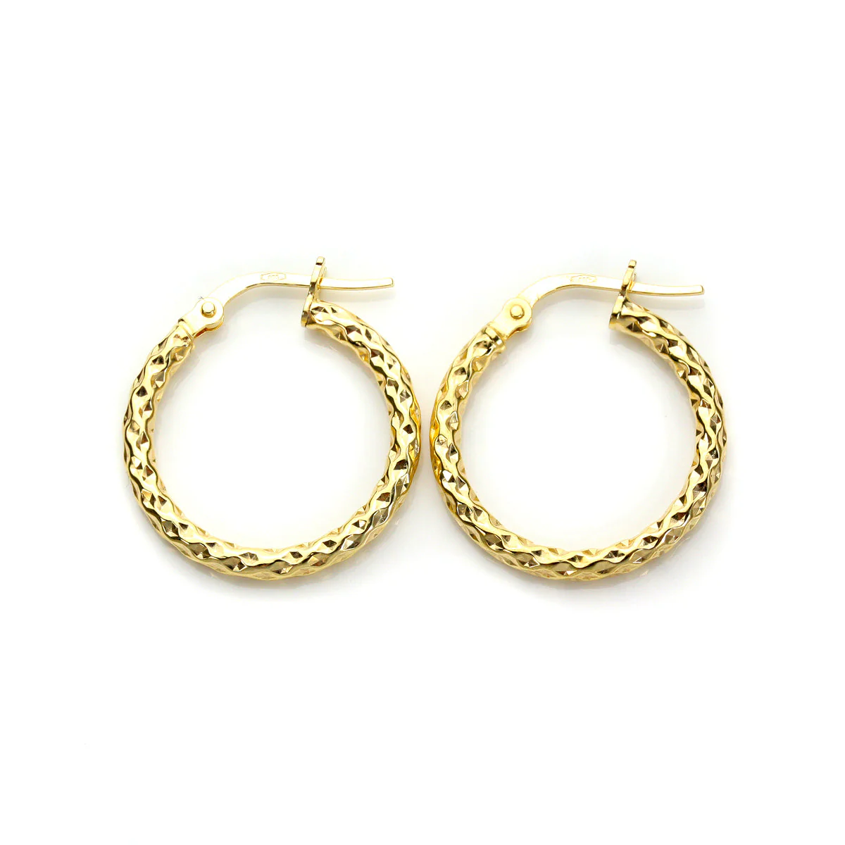 9ct Yellow Gold Twisted Creole Earrings - Image 3