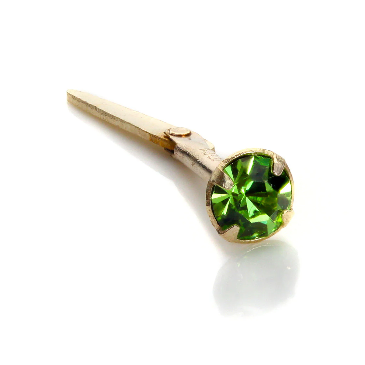 Andralok 9ct Yellow Gold CZ 3mm Nose Stud - Image 13