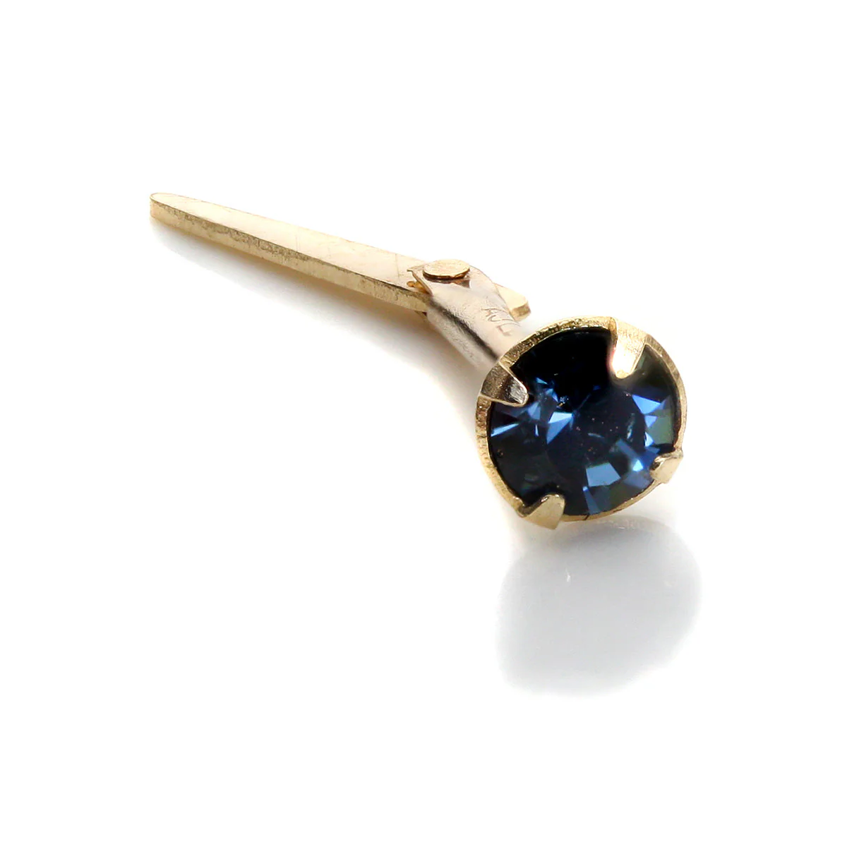Andralok 9ct Yellow Gold CZ 3mm Nose Stud - Image 9
