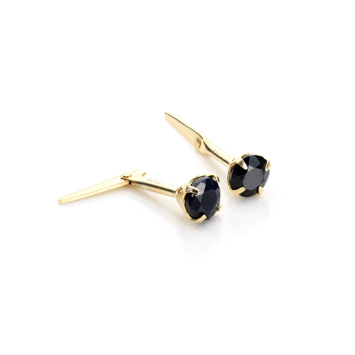 Andralok 9ct Yellow Gold Gemstone 3.5mm Round Stud Earrings - Image 2