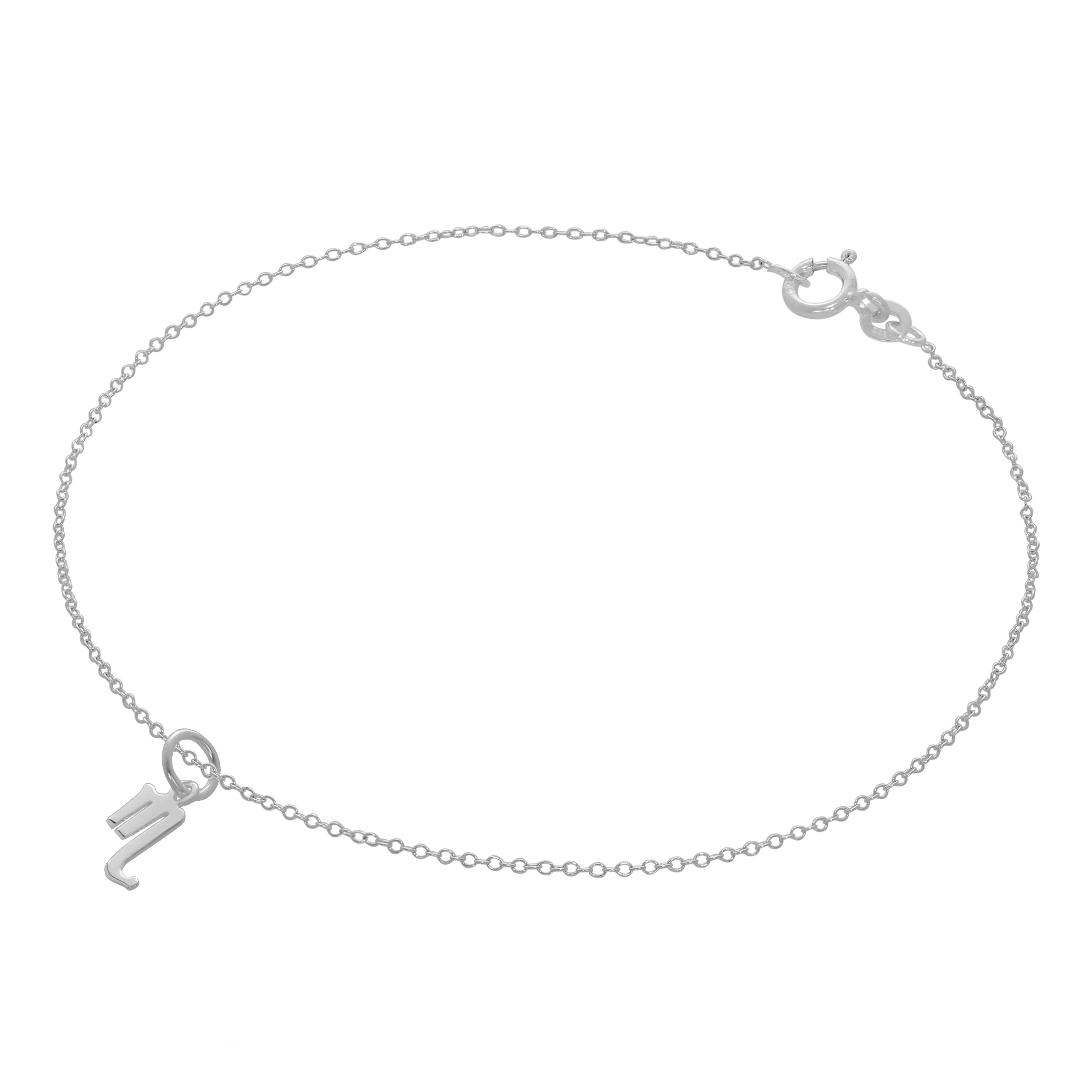 Fine Sterling Silver Belcher Anklet with Zodiac Sign Symbols - 10 Inches - Image 5