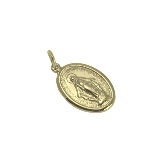 Gold Miraculous Medal - Polished or Matt - Image 2