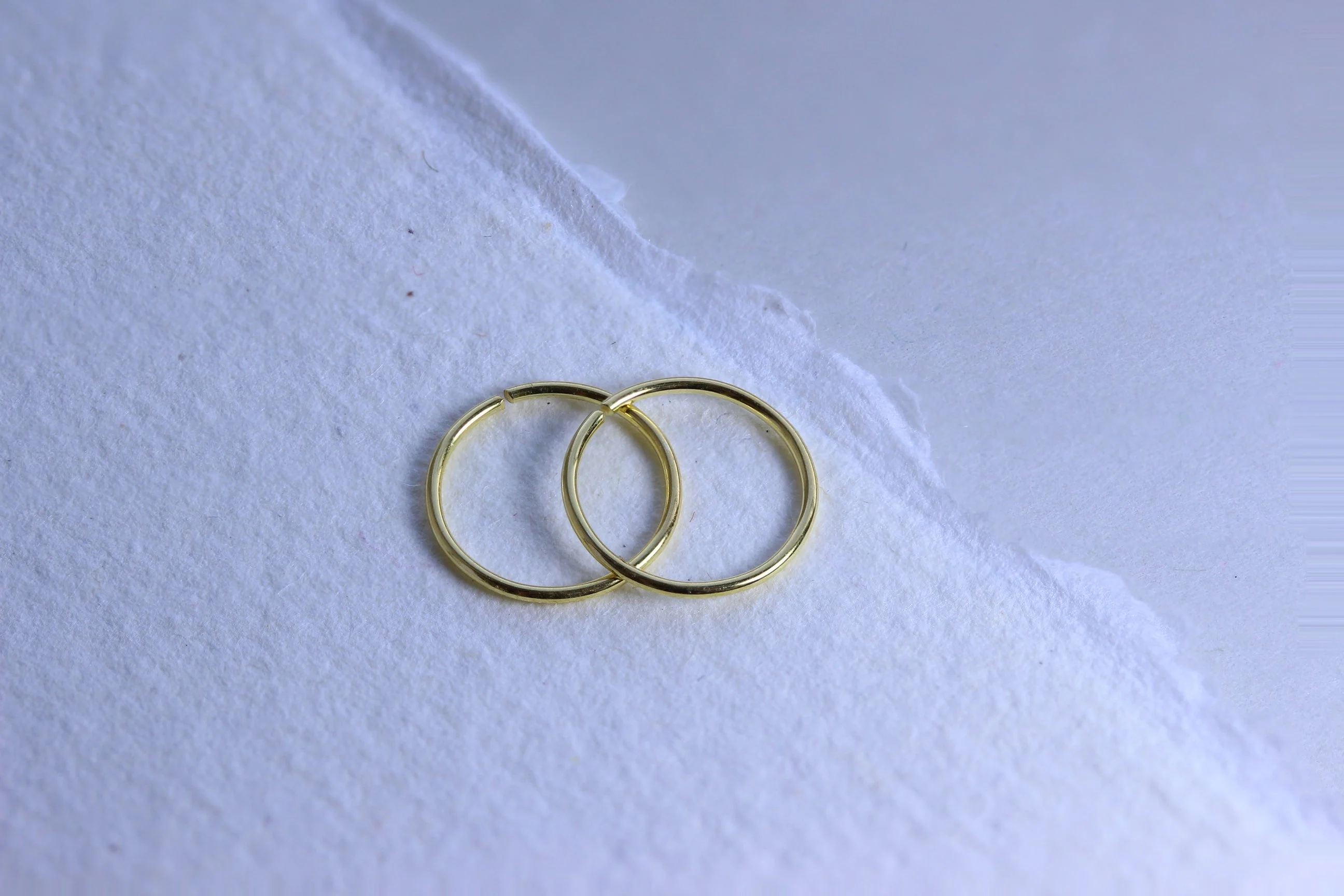 Gold Plated Sterling Silver 9mm Hoop Earrings - Image 2