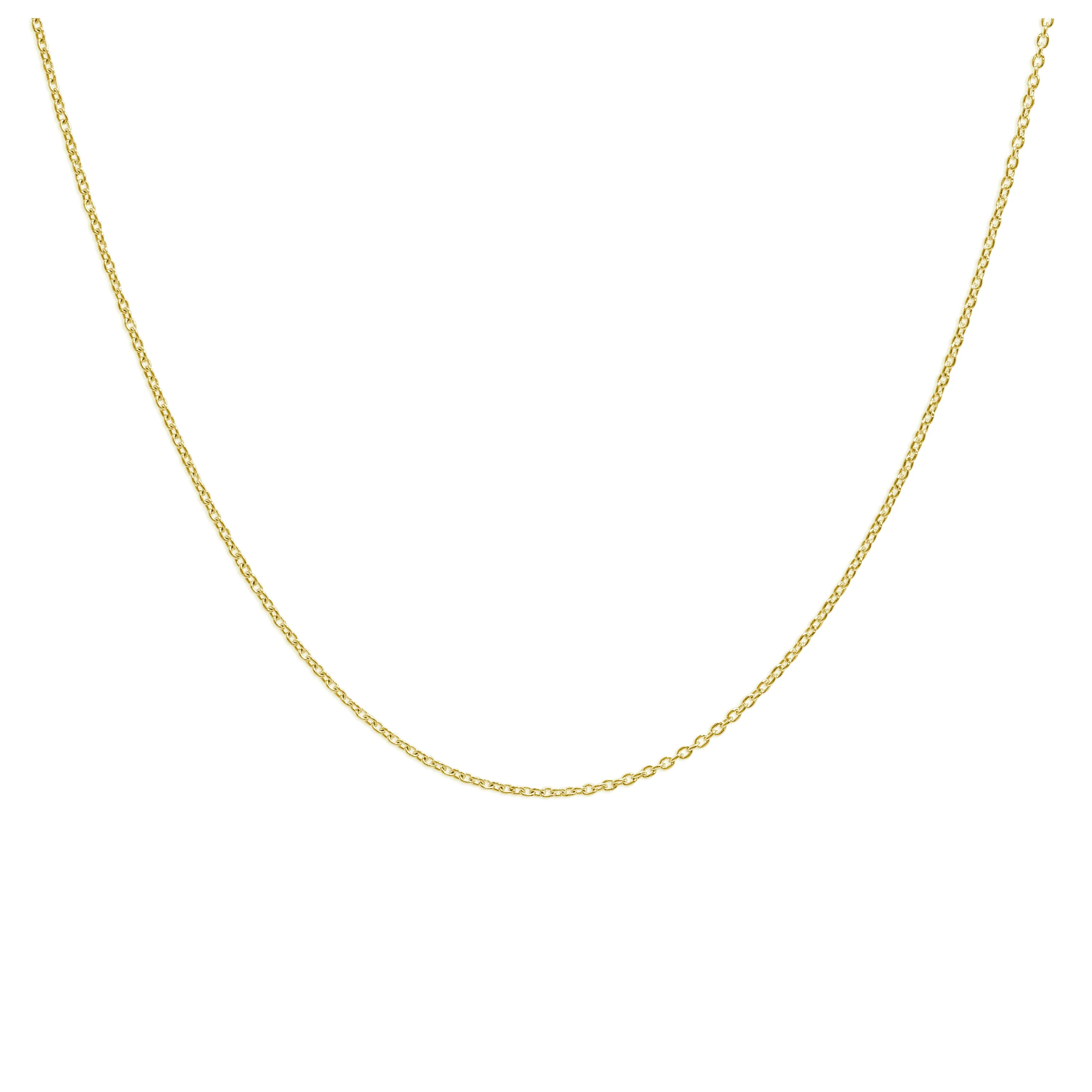 Gold Plated Sterling Silver Adjustable Slider Necklace 24 Inches