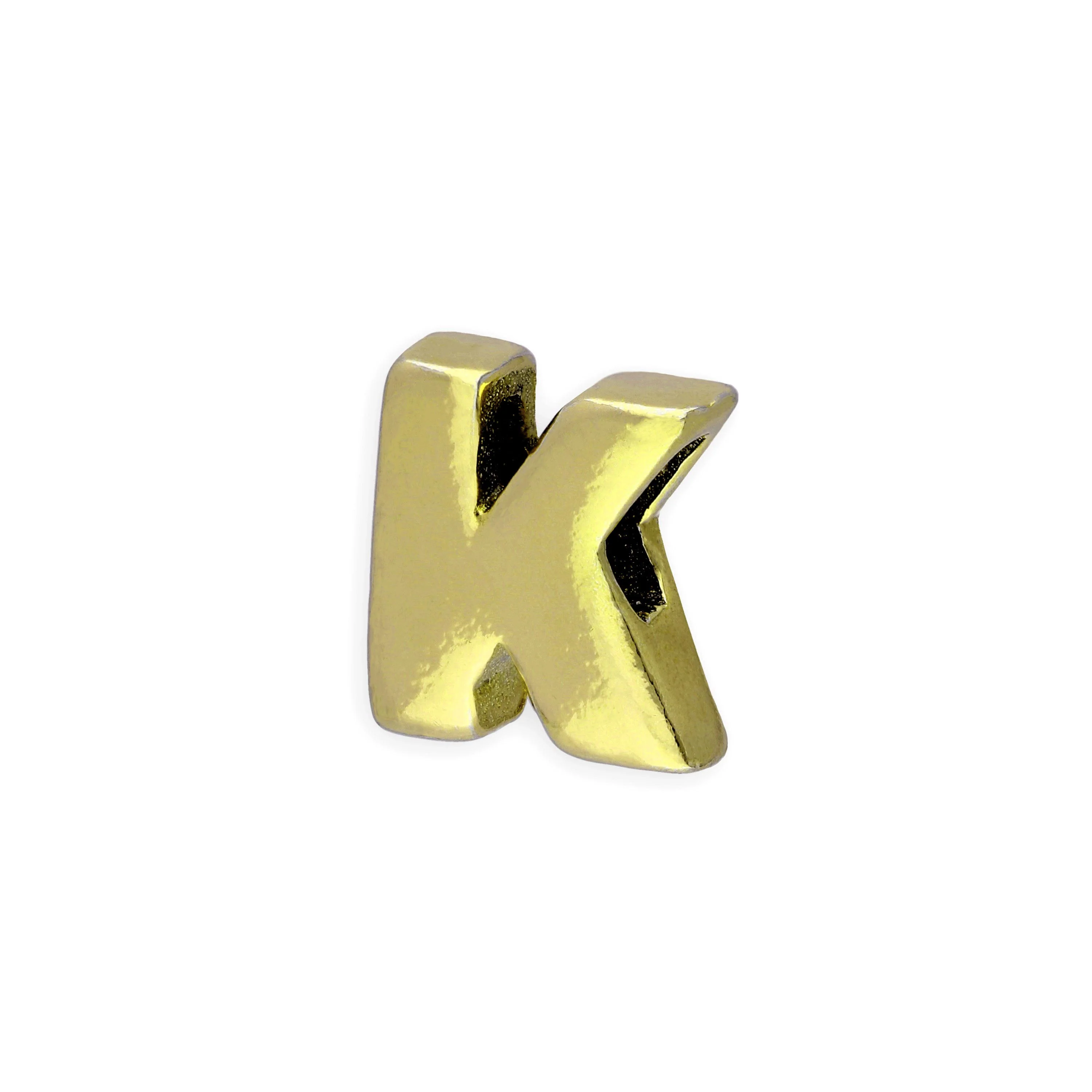 Gold Plated Sterling Silver Alphabet Letter Threader Bead Charm A - Z - Image 17