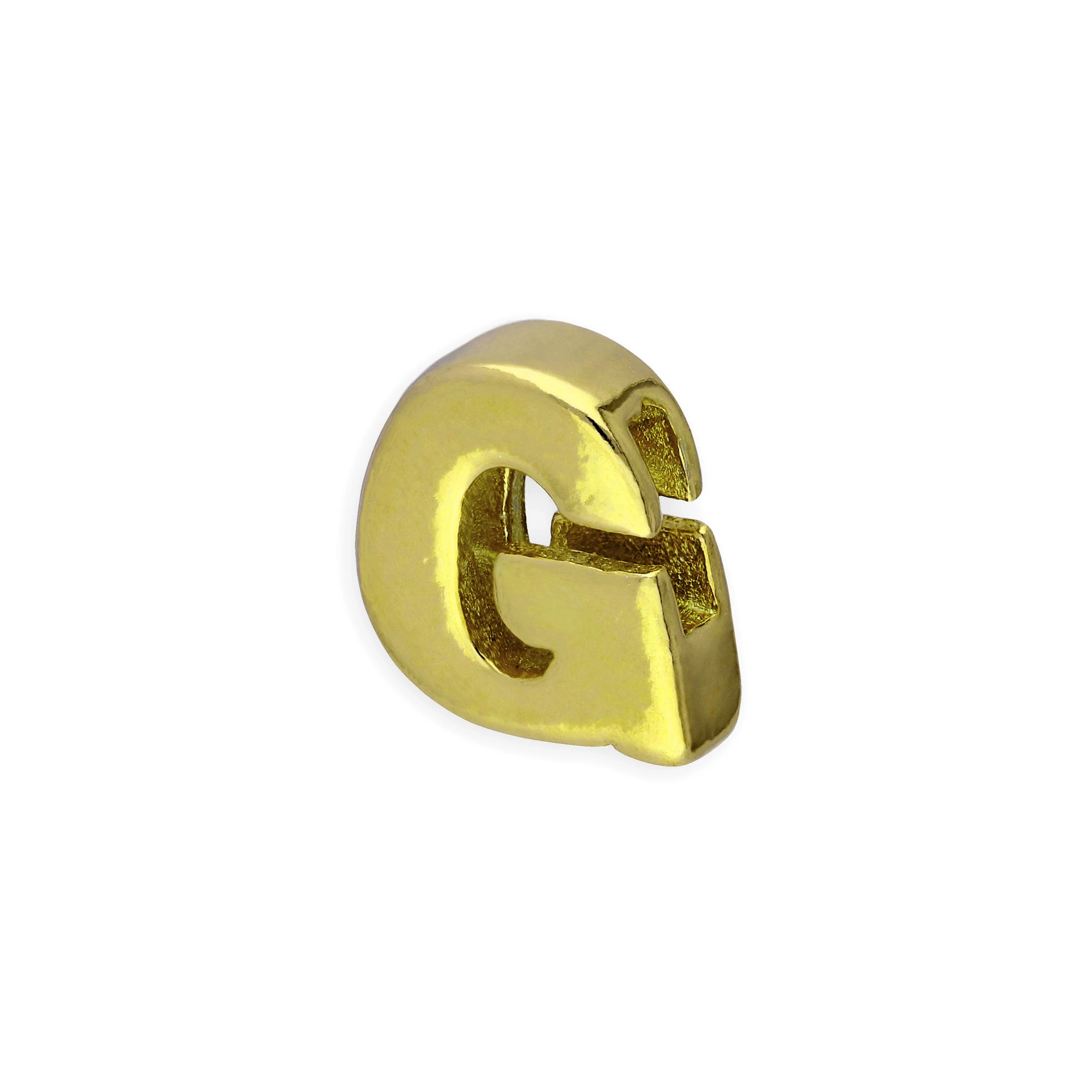 Gold Plated Sterling Silver Alphabet Letter Threader Bead Charm A - Z - Image 20