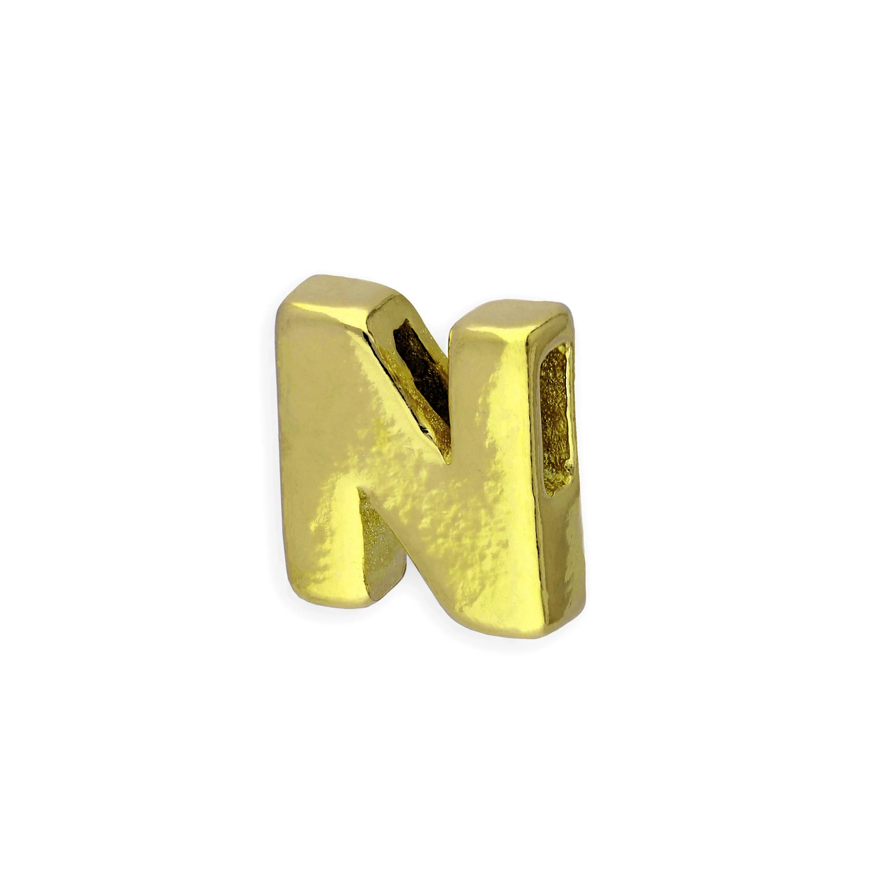 Gold Plated Sterling Silver Alphabet Letter Threader Bead Charm A - Z - Image 7