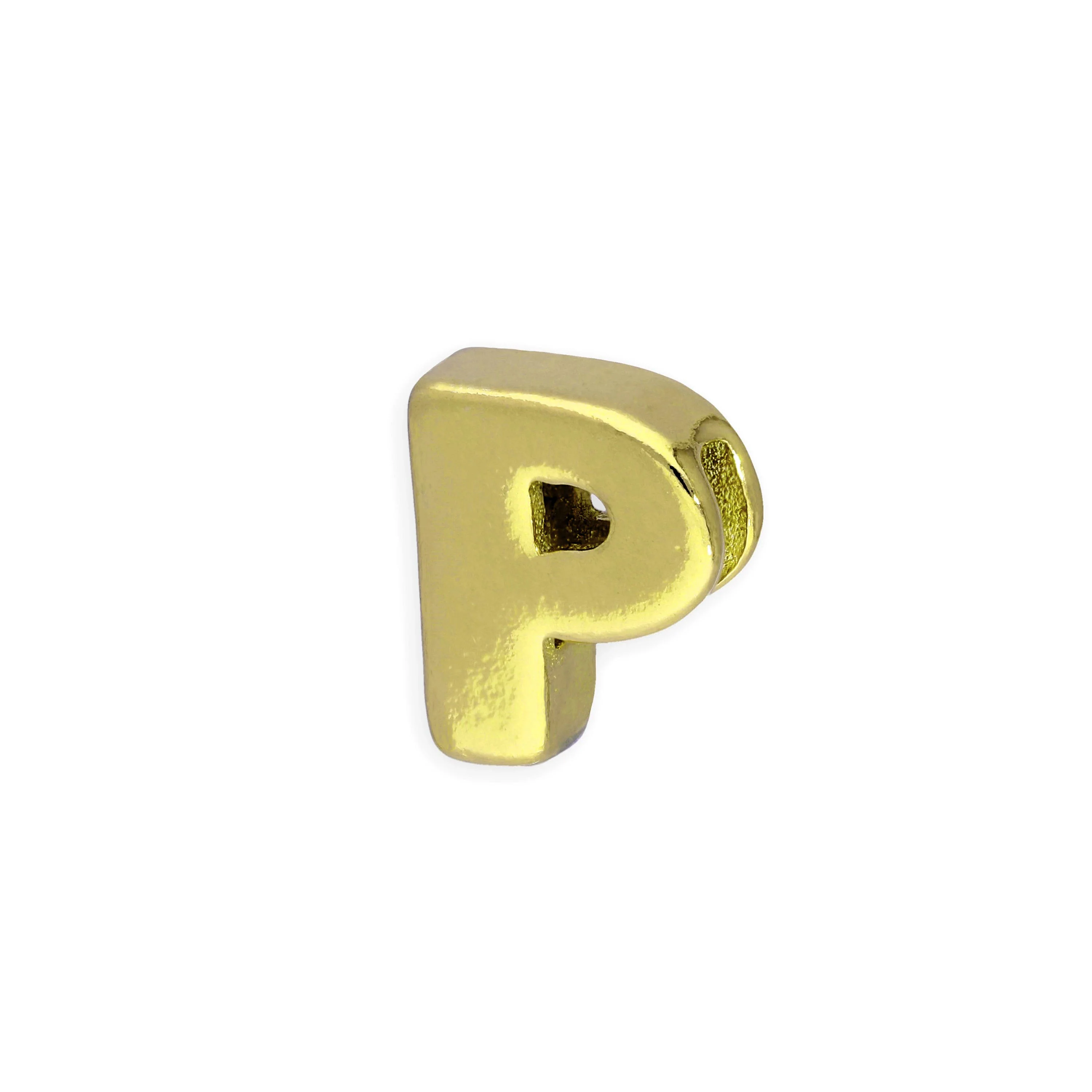 Gold Plated Sterling Silver Alphabet Letter Threader Bead Charm A - Z - Image 8