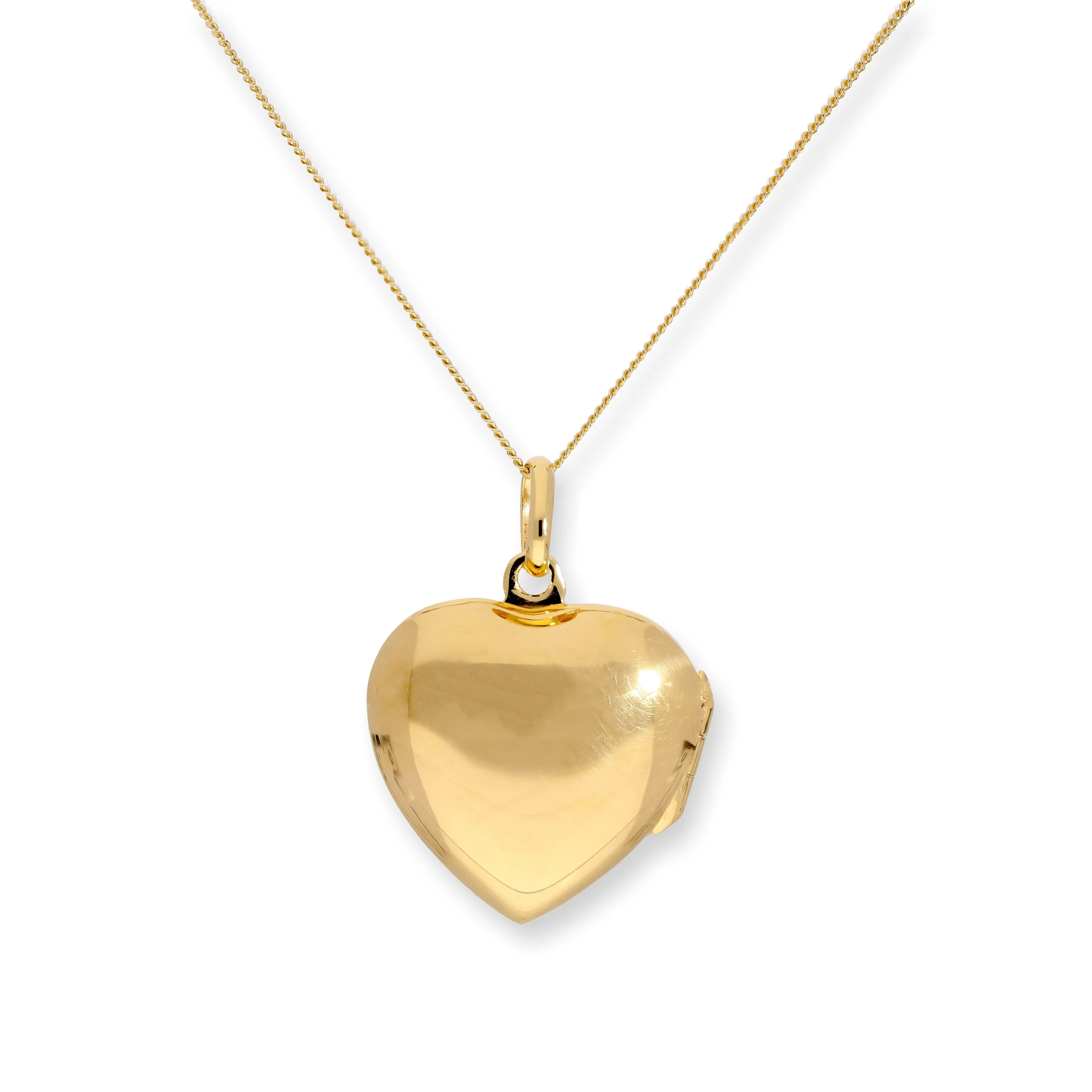 Gold Plated Sterling Silver Engravable Heart Locket on Chain 16 - 22 Inches - Image 6
