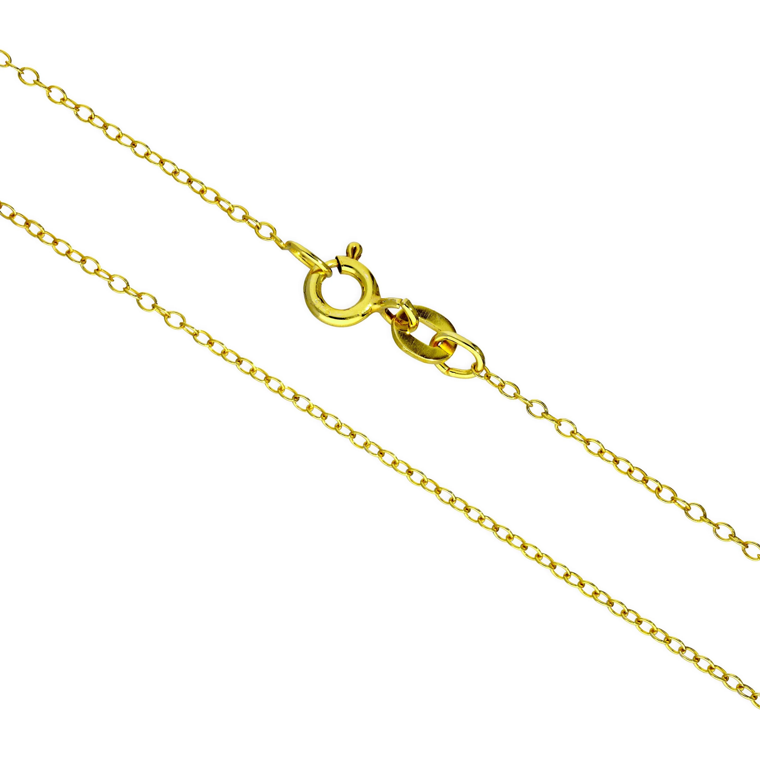 Gold Plated Sterling Silver Fine Belcher Chain Necklace 16 - 22 Inches - Image 4