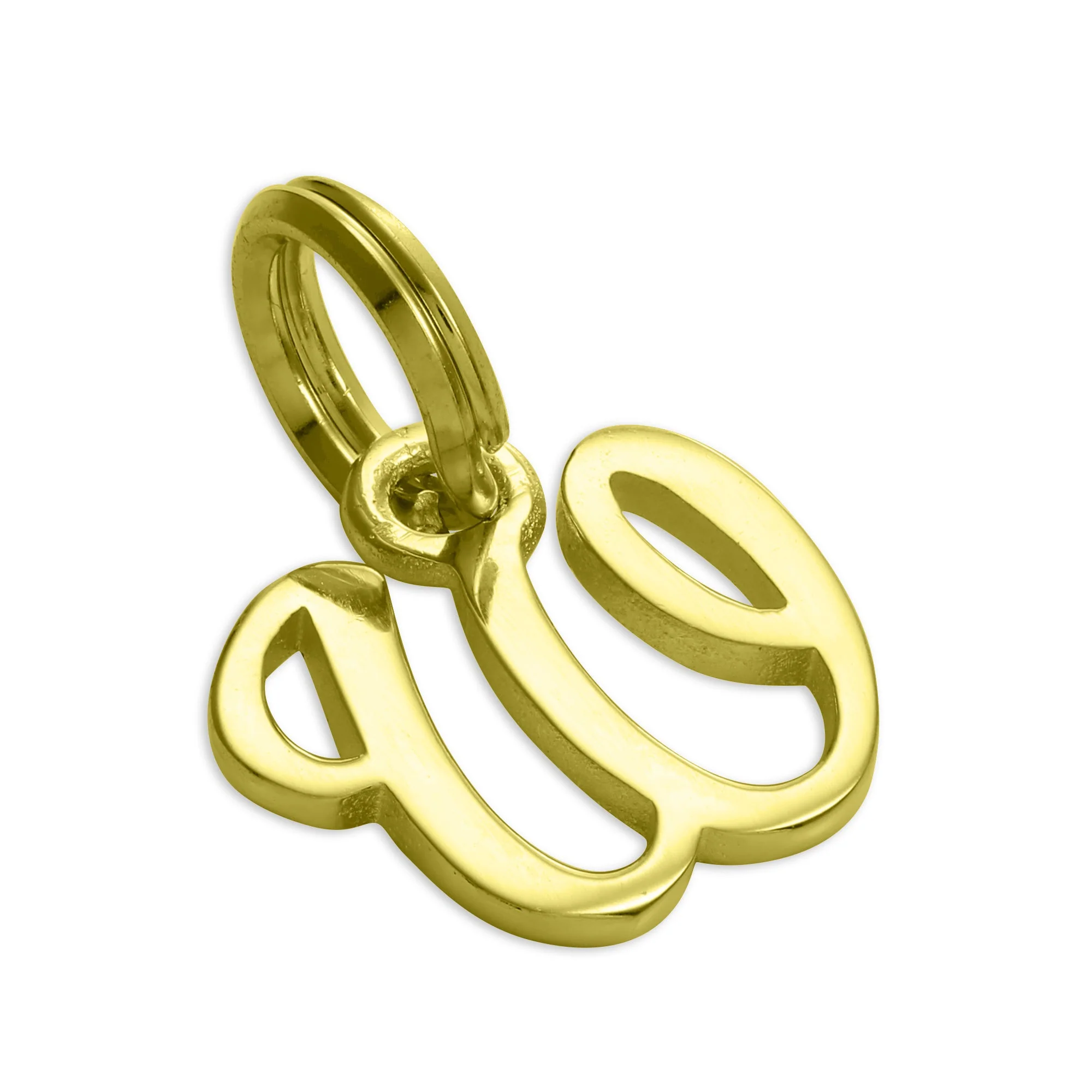 Gold Plated Sterling Silver Script Letter Charm A- Z - Image 10