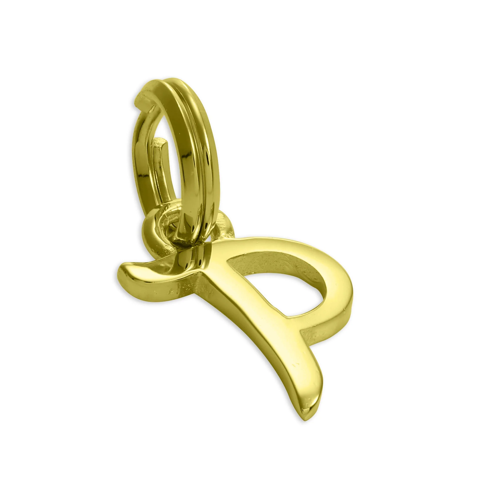 Gold Plated Sterling Silver Script Letter Charm A- Z - Image 19