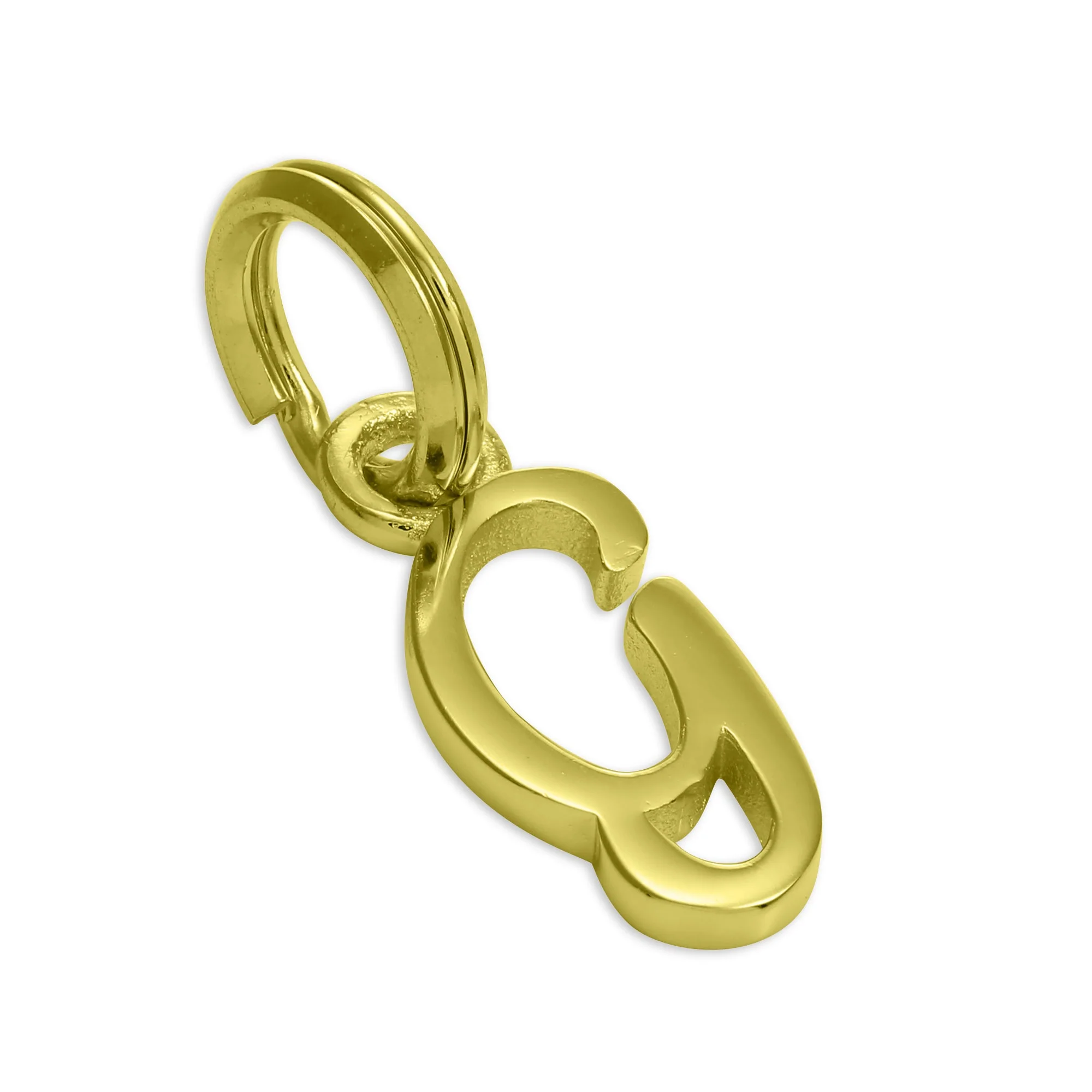 Gold Plated Sterling Silver Script Letter Charm A- Z - Image 24
