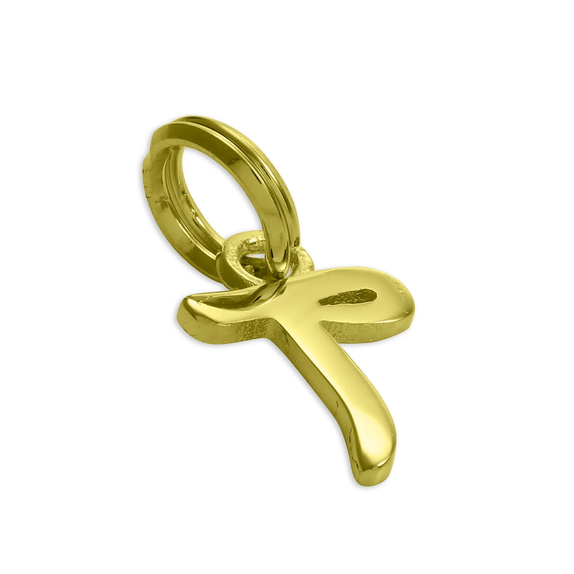 Gold Plated Sterling Silver Script Letter Charm A- Z - Image 25
