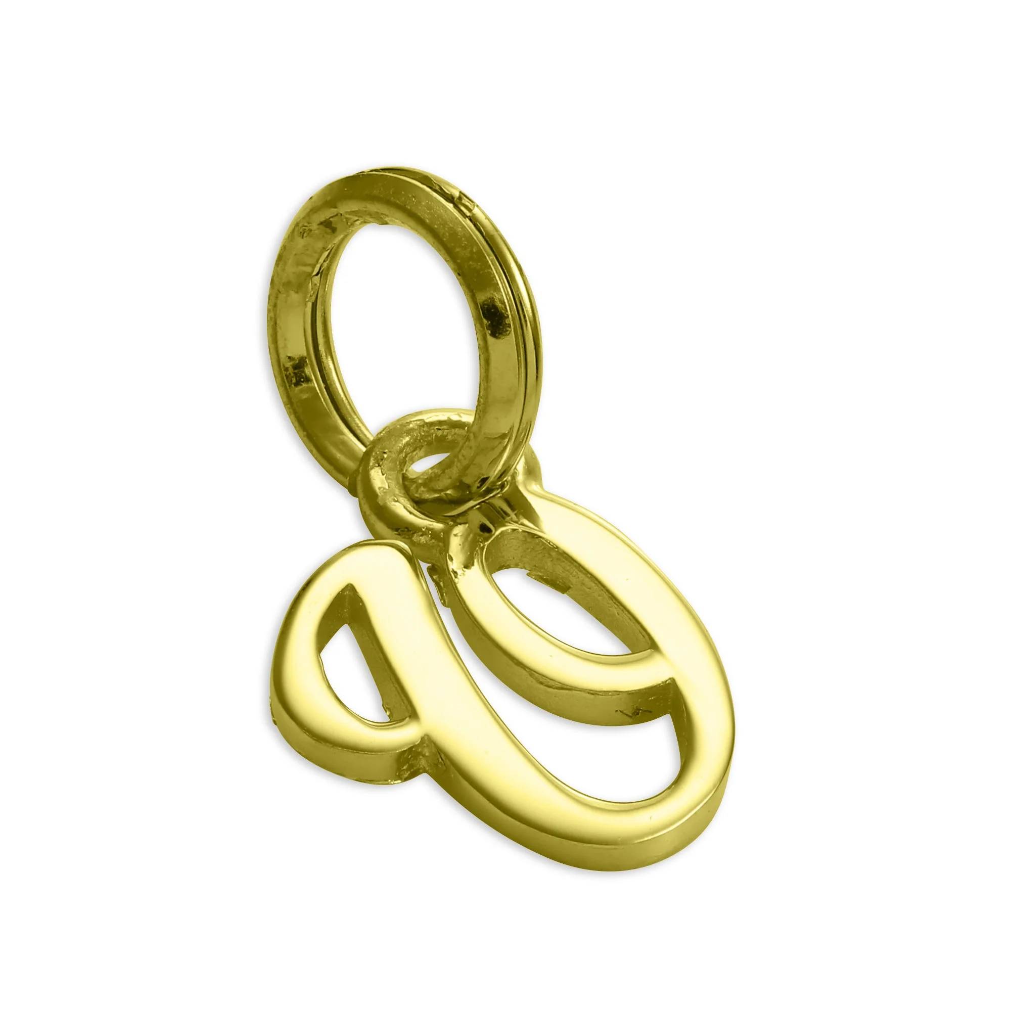 Gold Plated Sterling Silver Script Letter Charm A- Z - Image 8