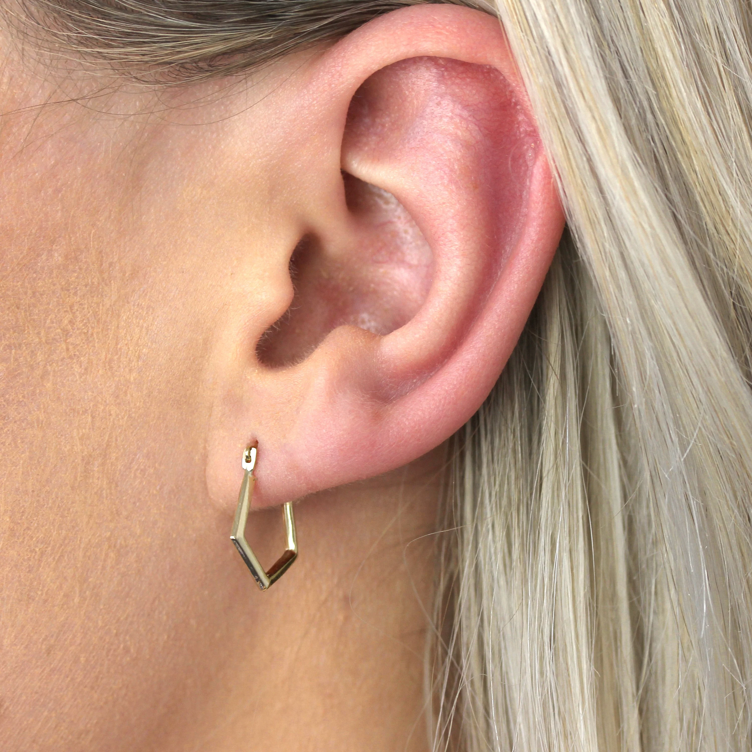9ct Yellow Gold Fancy Creole Earrings - Image 2
