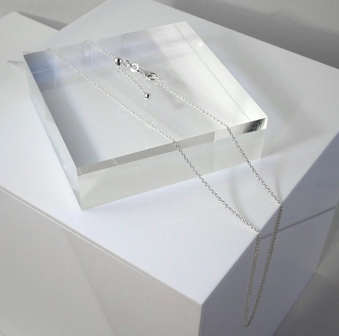 Sterling Silver Adjustable Slider Pendant Chain up to 24 Inches - Image 3