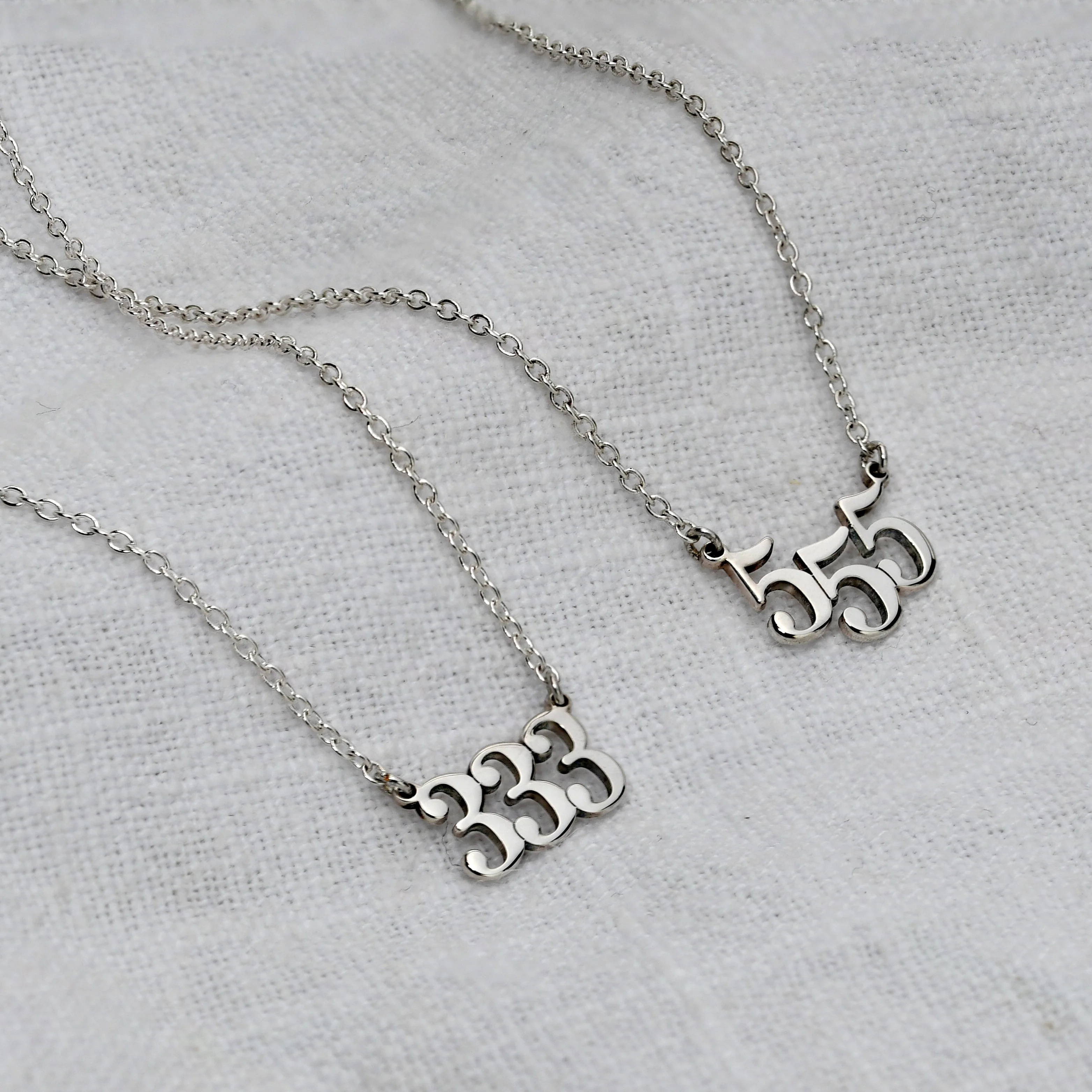 Personalised Sterling Silver Angel Number Necklace - Image 2
