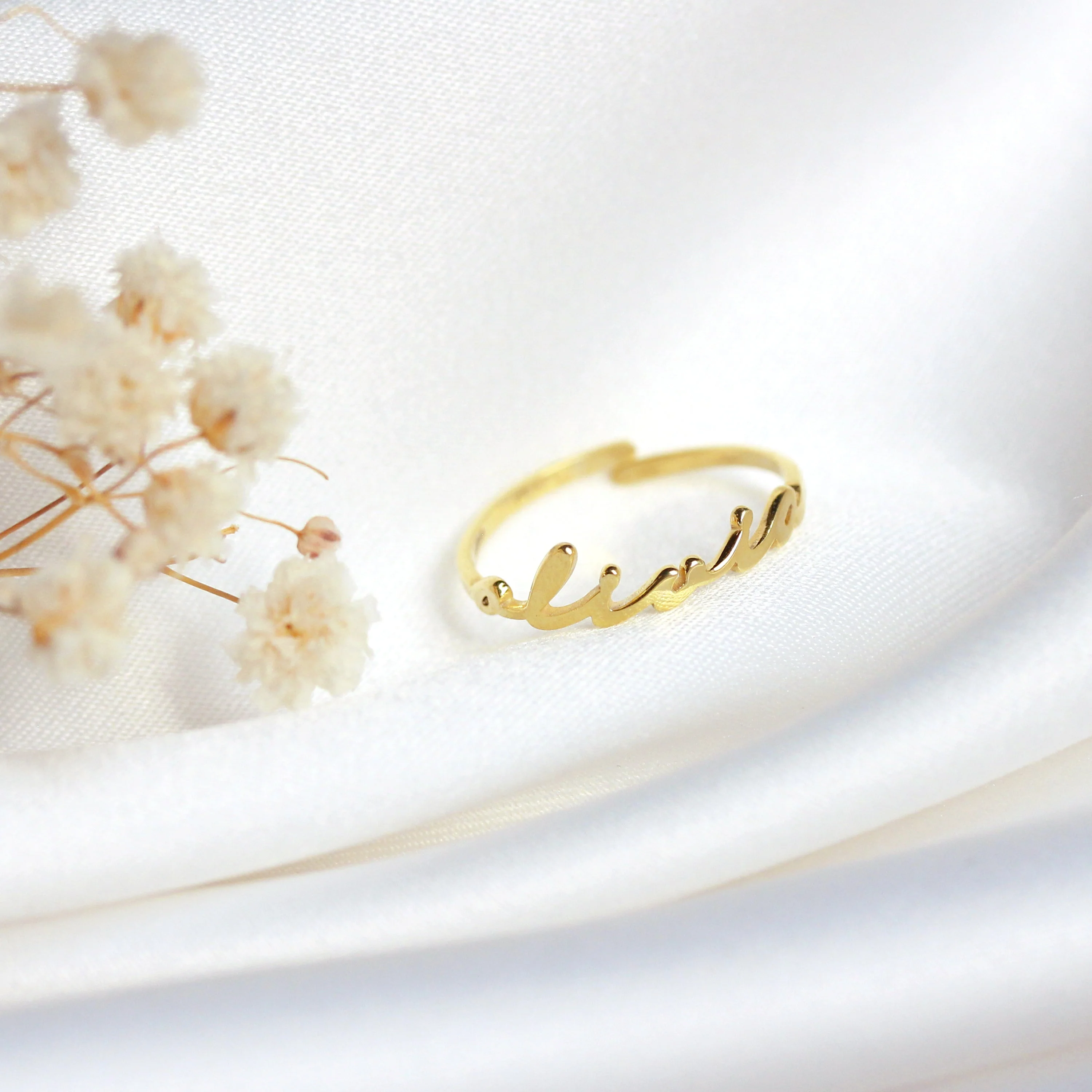 Personalised Sterling Silver Name Adjustable Ring - Image 4