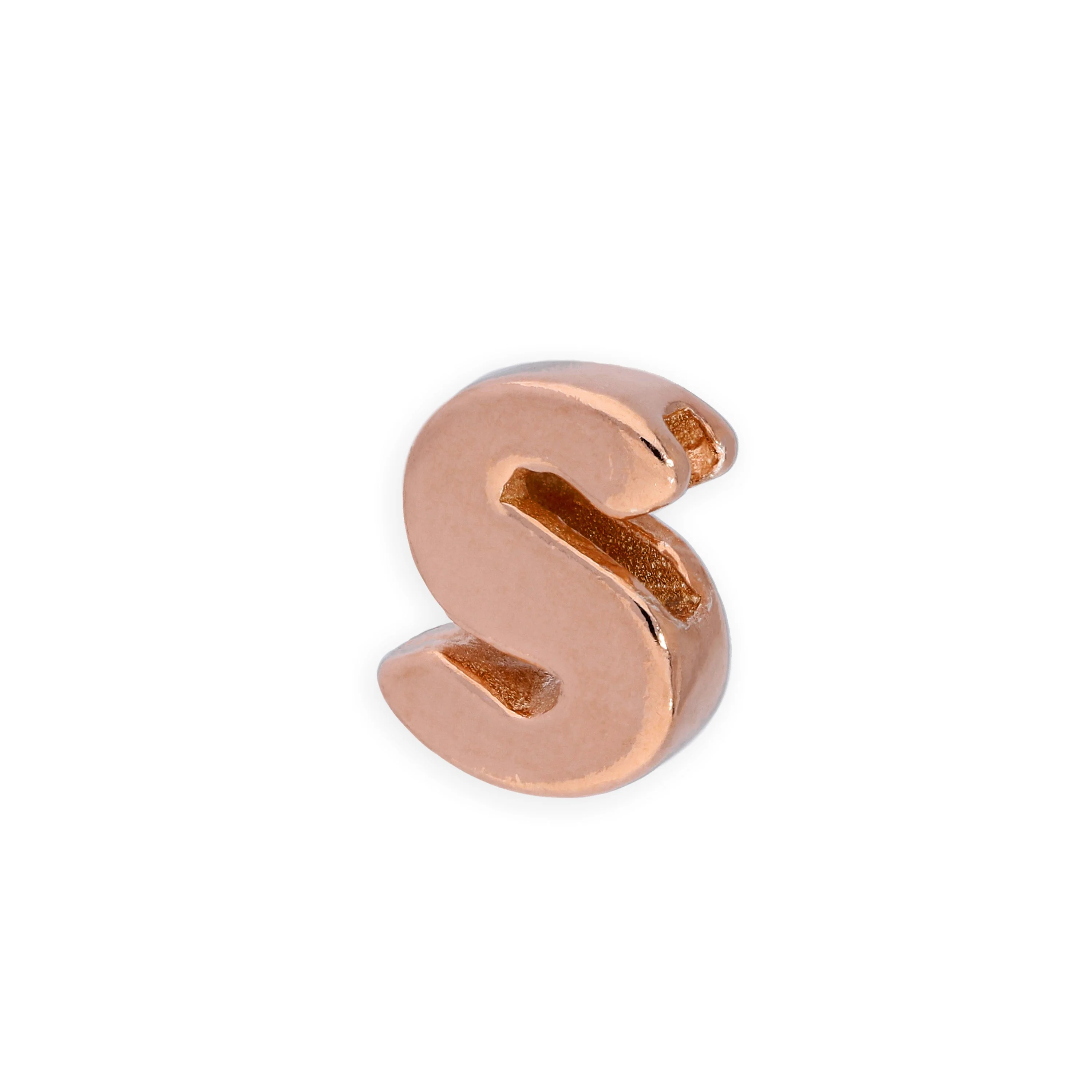 Rose Gold Plated Sterling Silver Alphabet Letter Threader Bead Charm A - Z - Image 10