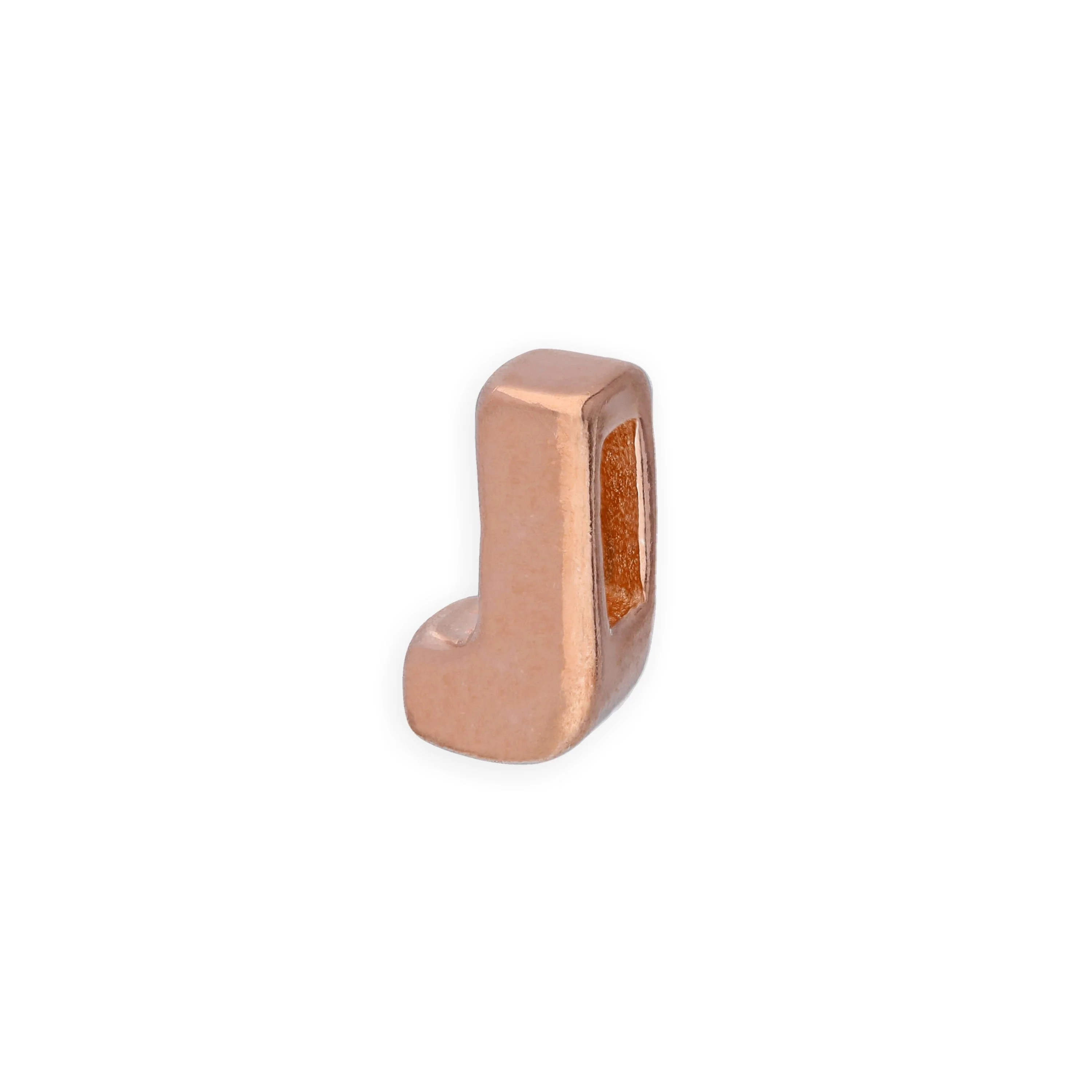 Rose Gold Plated Sterling Silver Alphabet Letter Threader Bead Charm A - Z - Image 24