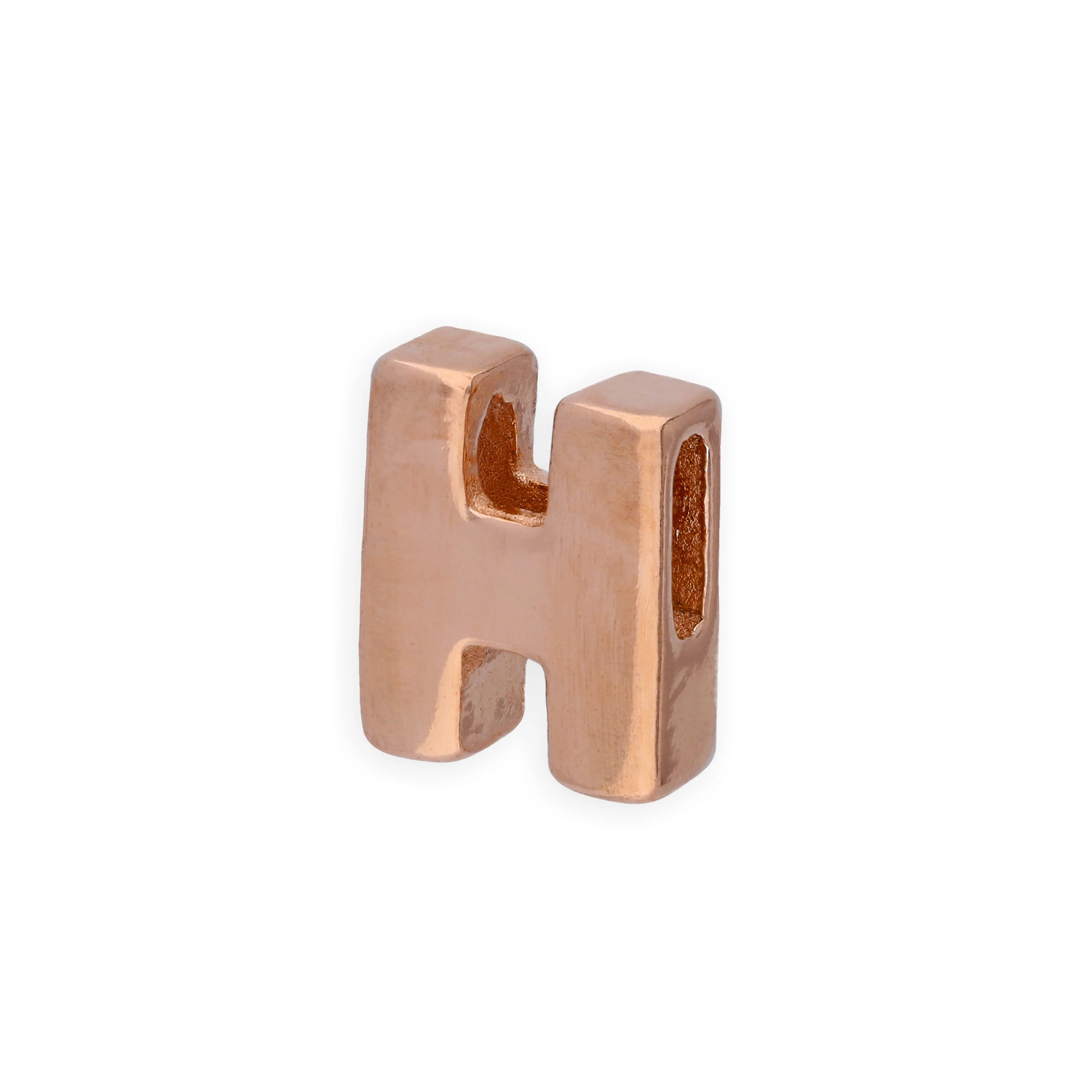 Rose Gold Plated Sterling Silver Alphabet Letter Threader Bead Charm A - Z - Image 25