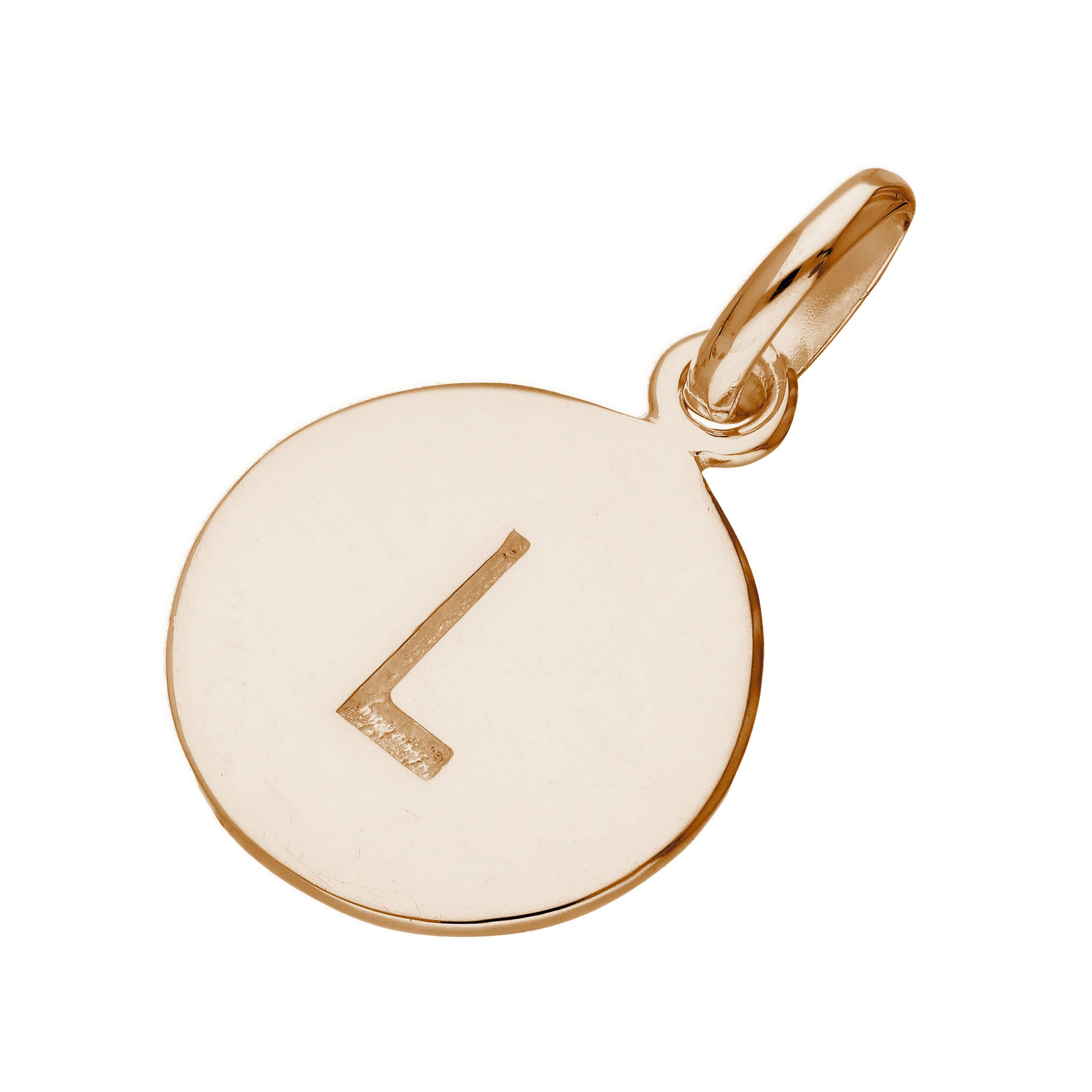 Rose Gold Plated Sterling Silver Engravable Letter A-Z Charm - Image 10