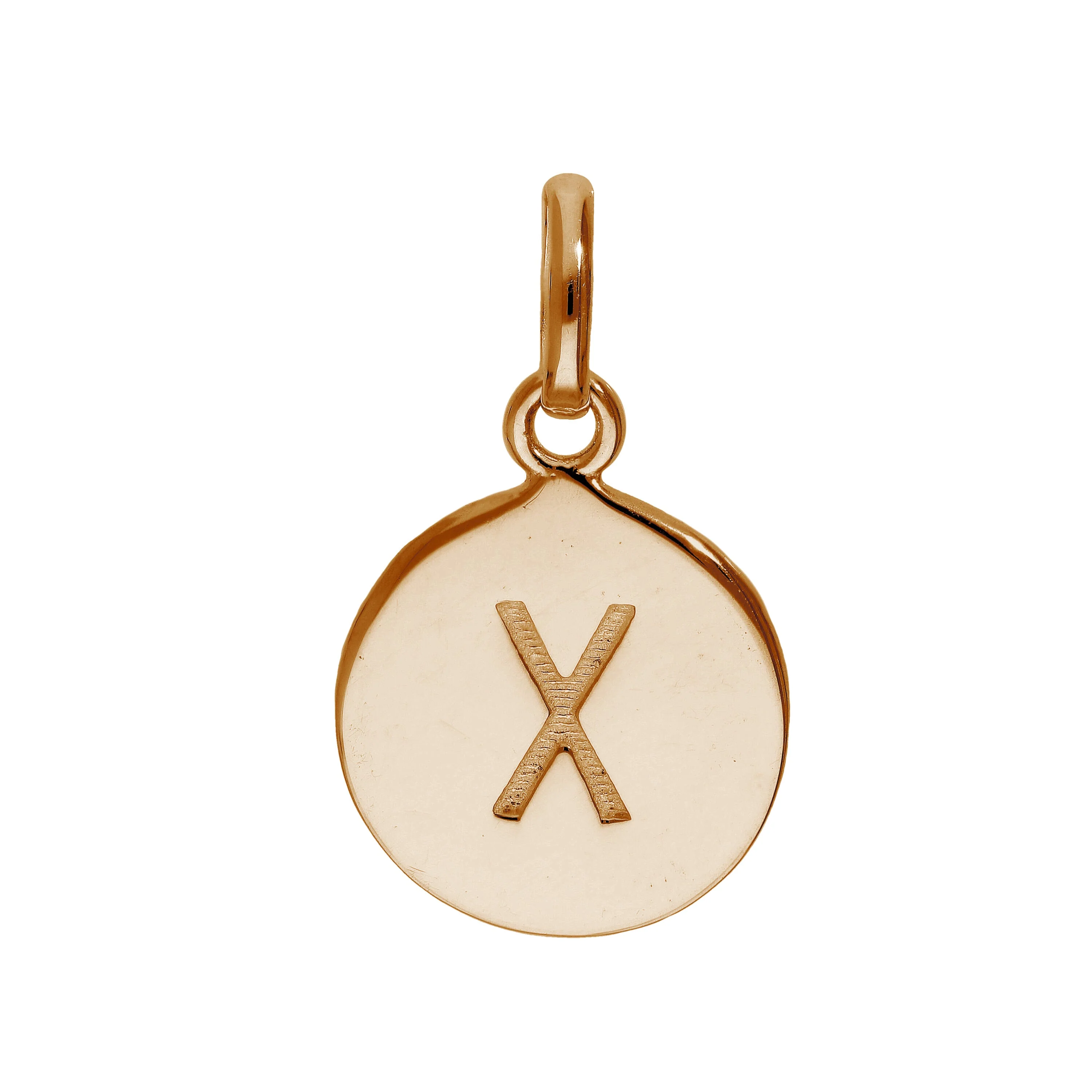 Rose Gold Plated Sterling Silver Engravable Letter A-Z Charm - Image 11