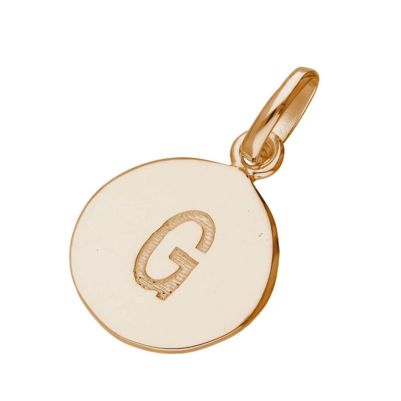 Rose Gold Plated Sterling Silver Engravable Letter A-Z Charm - Image 12