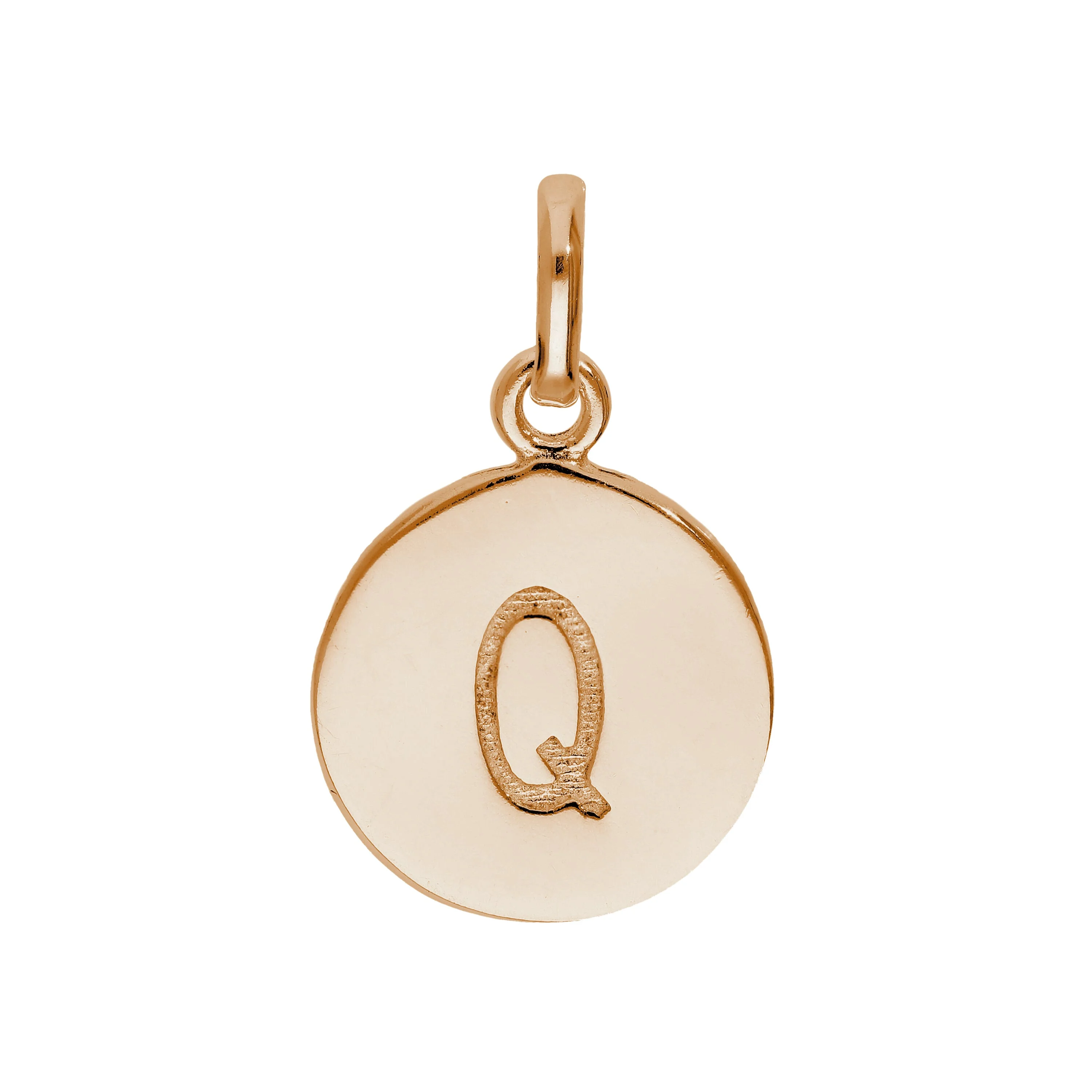 Rose Gold Plated Sterling Silver Engravable Letter A-Z Charm - Image 13