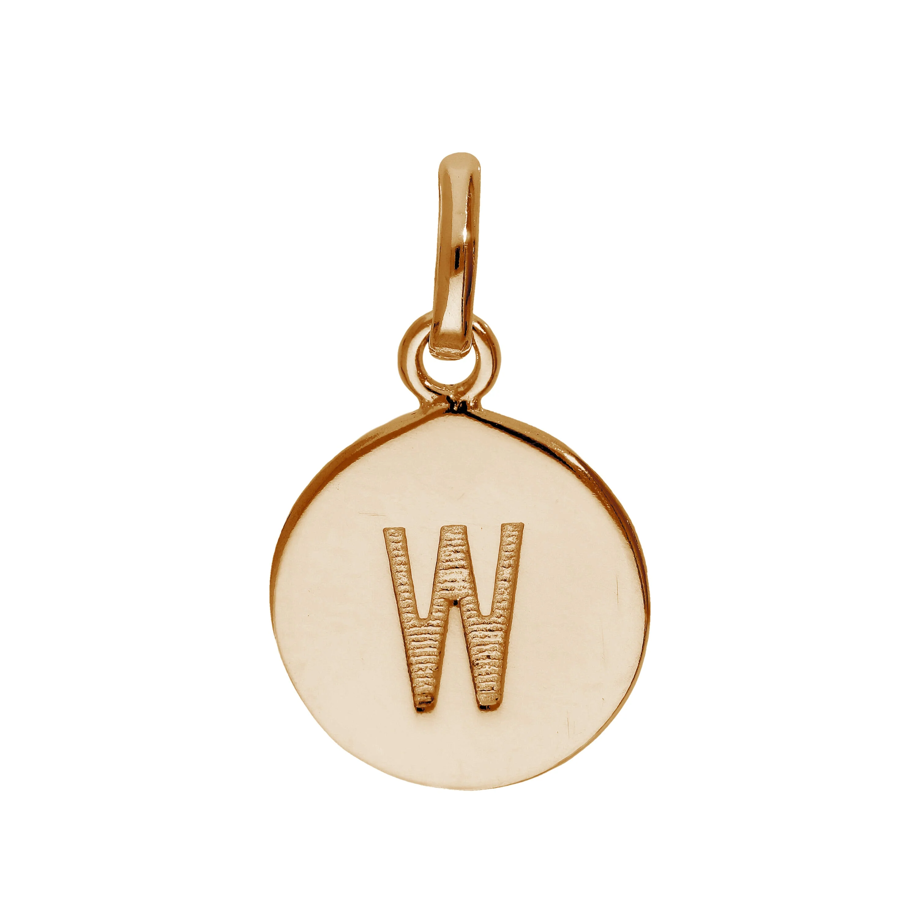 Rose Gold Plated Sterling Silver Engravable Letter A-Z Charm - Image 14