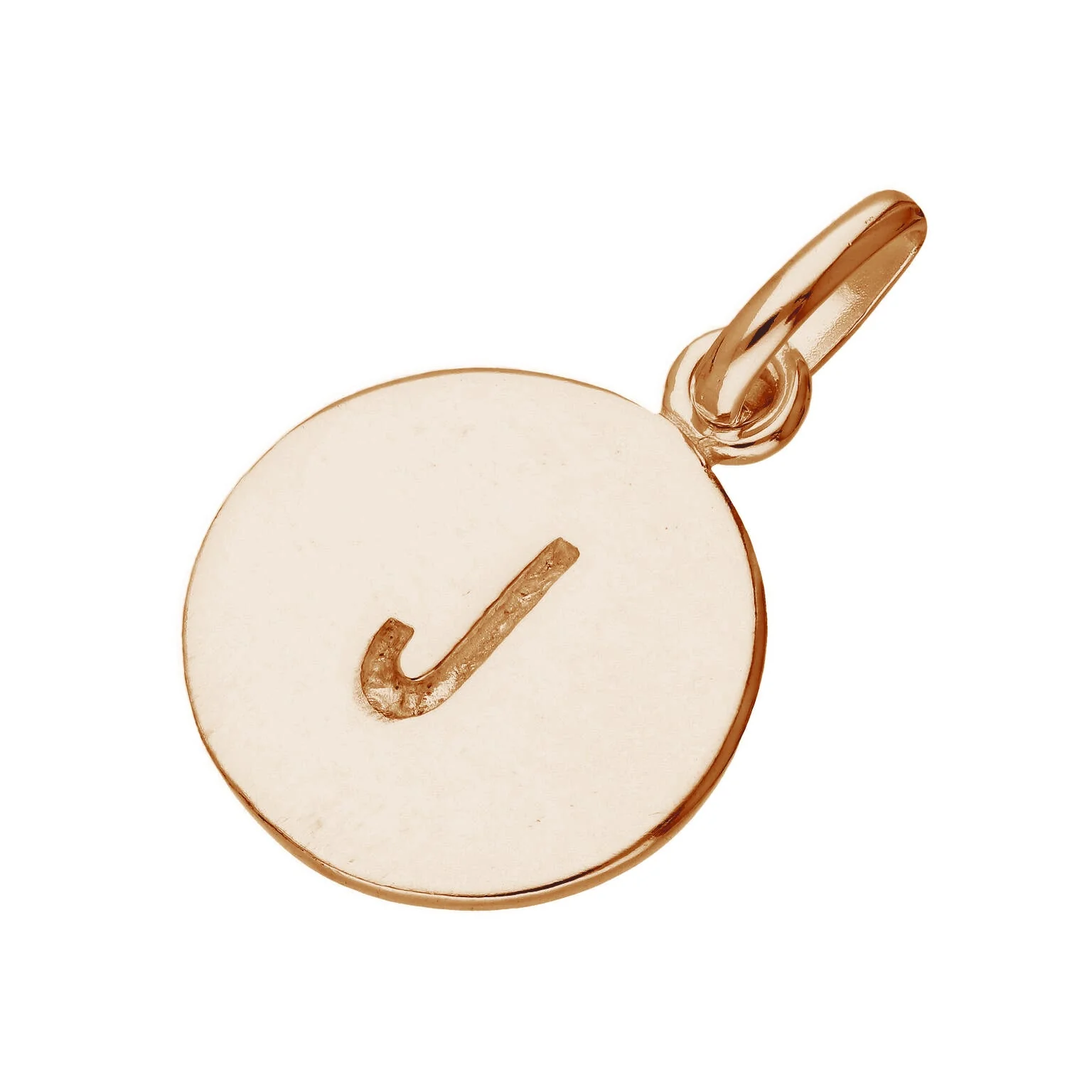 Rose Gold Plated Sterling Silver Engravable Letter A-Z Charm - Image 2