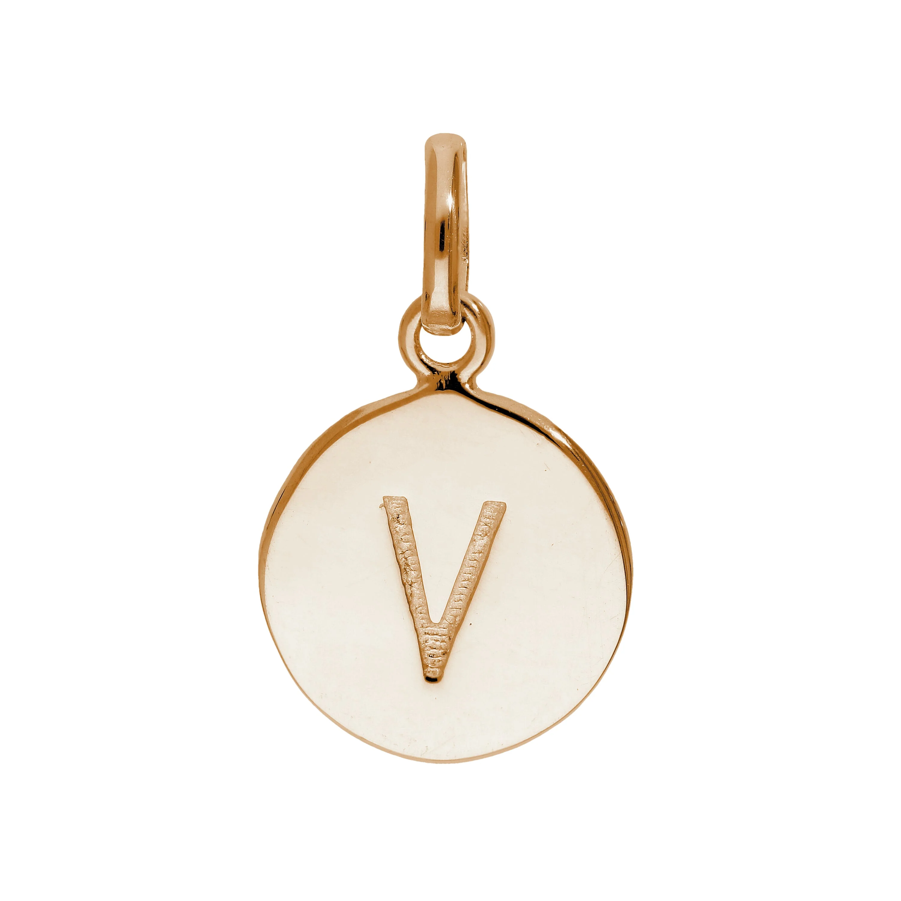 Rose Gold Plated Sterling Silver Engravable Letter A-Z Charm - Image 20