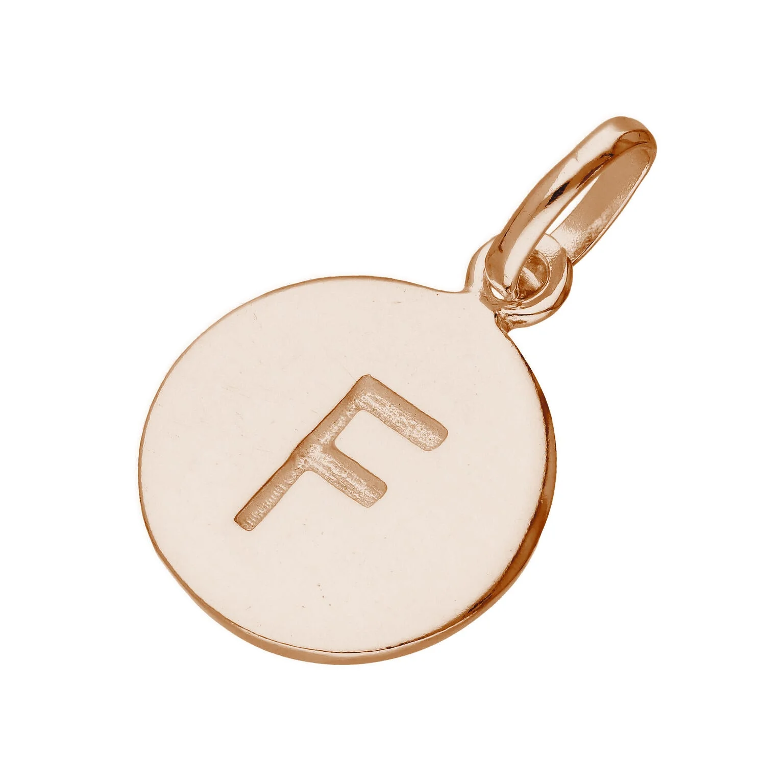 Rose Gold Plated Sterling Silver Engravable Letter A-Z Charm - Image 21